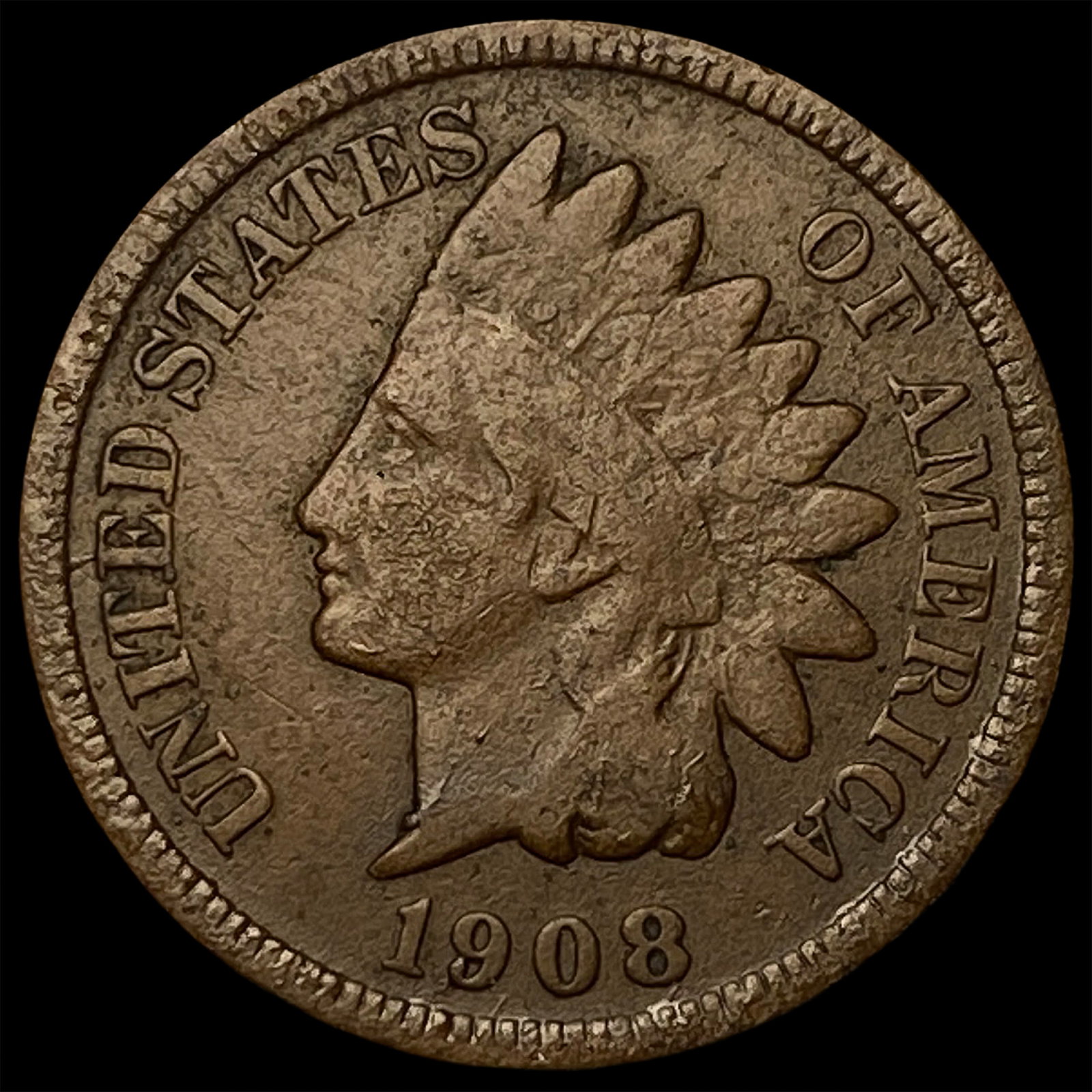 1908 Indian Head Cent LIGHTLY CIRCULATED: 1908 Indian Head Cent LIGHTLY CIRCULATED