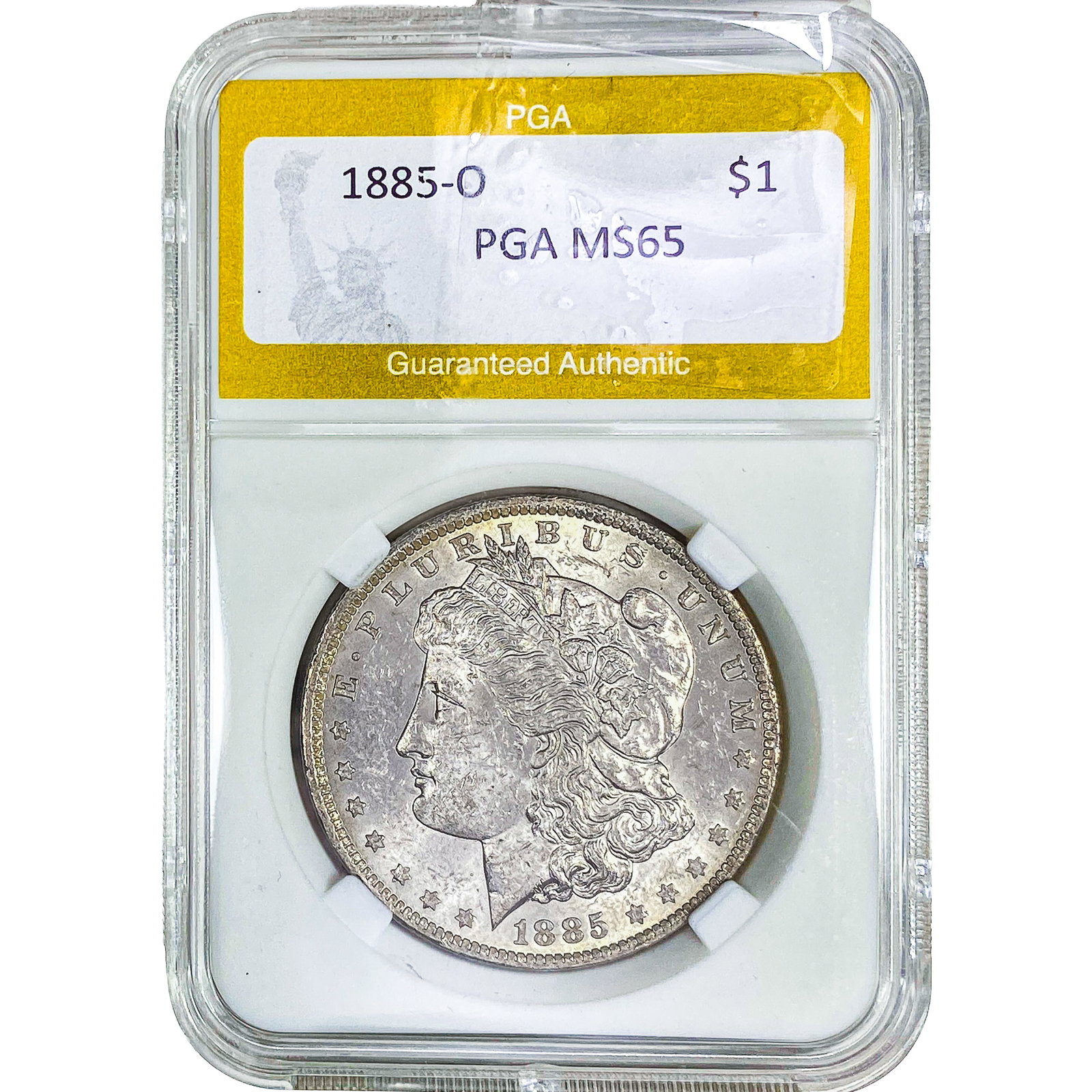 1885-O Morgan Silver Dollar PGA MS65