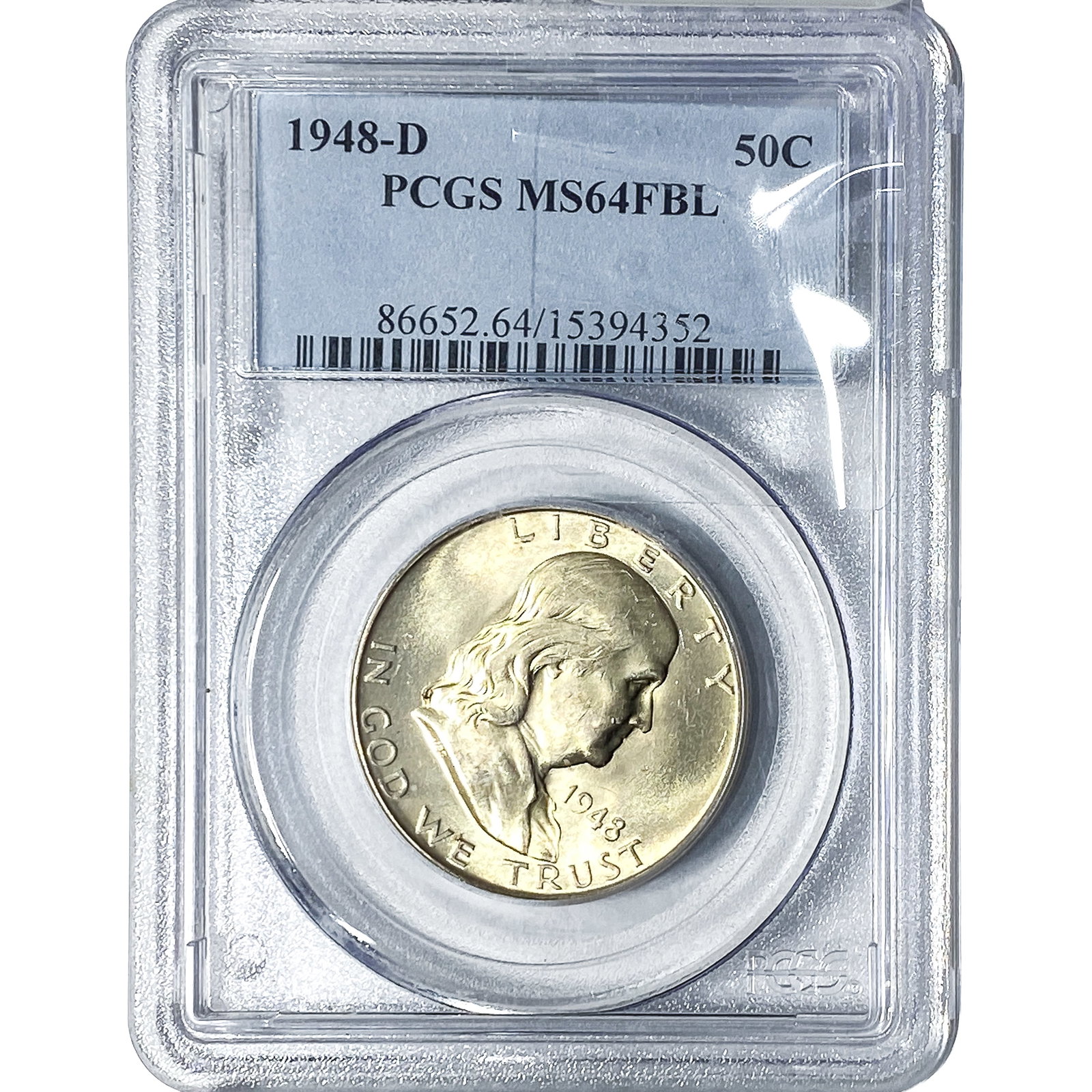 1948-D Franklin Half Dollar PCGS MS64 FBL (1 of 2)