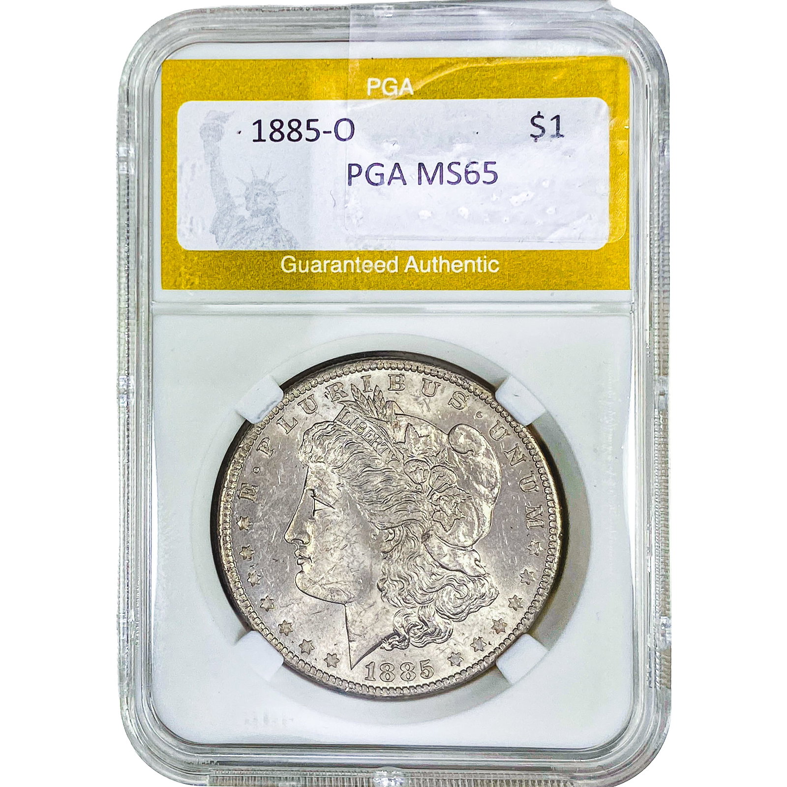 1885-O Morgan Silver Dollar PGA MS65