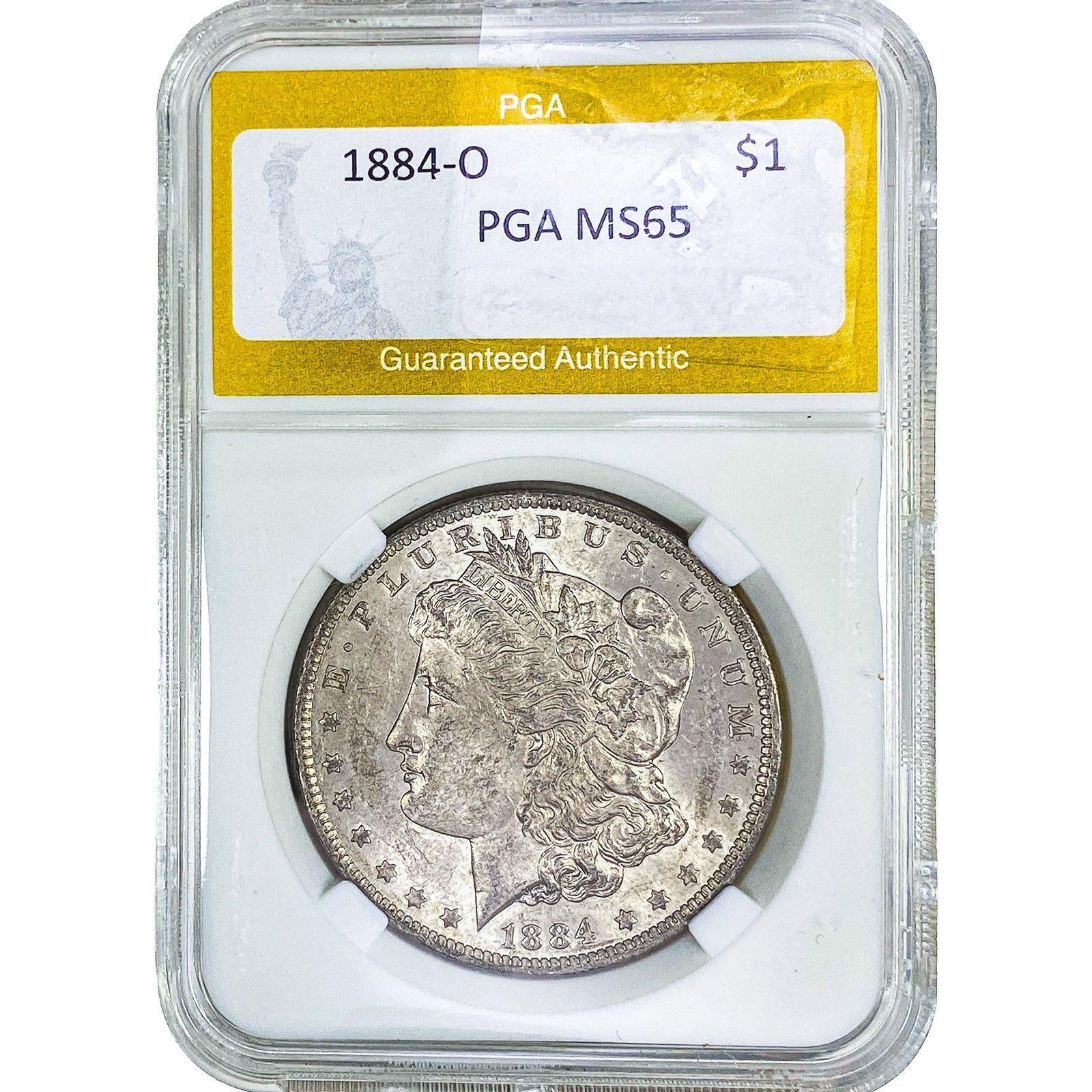 1884-O Morgan Silver Dollar PGA MS65