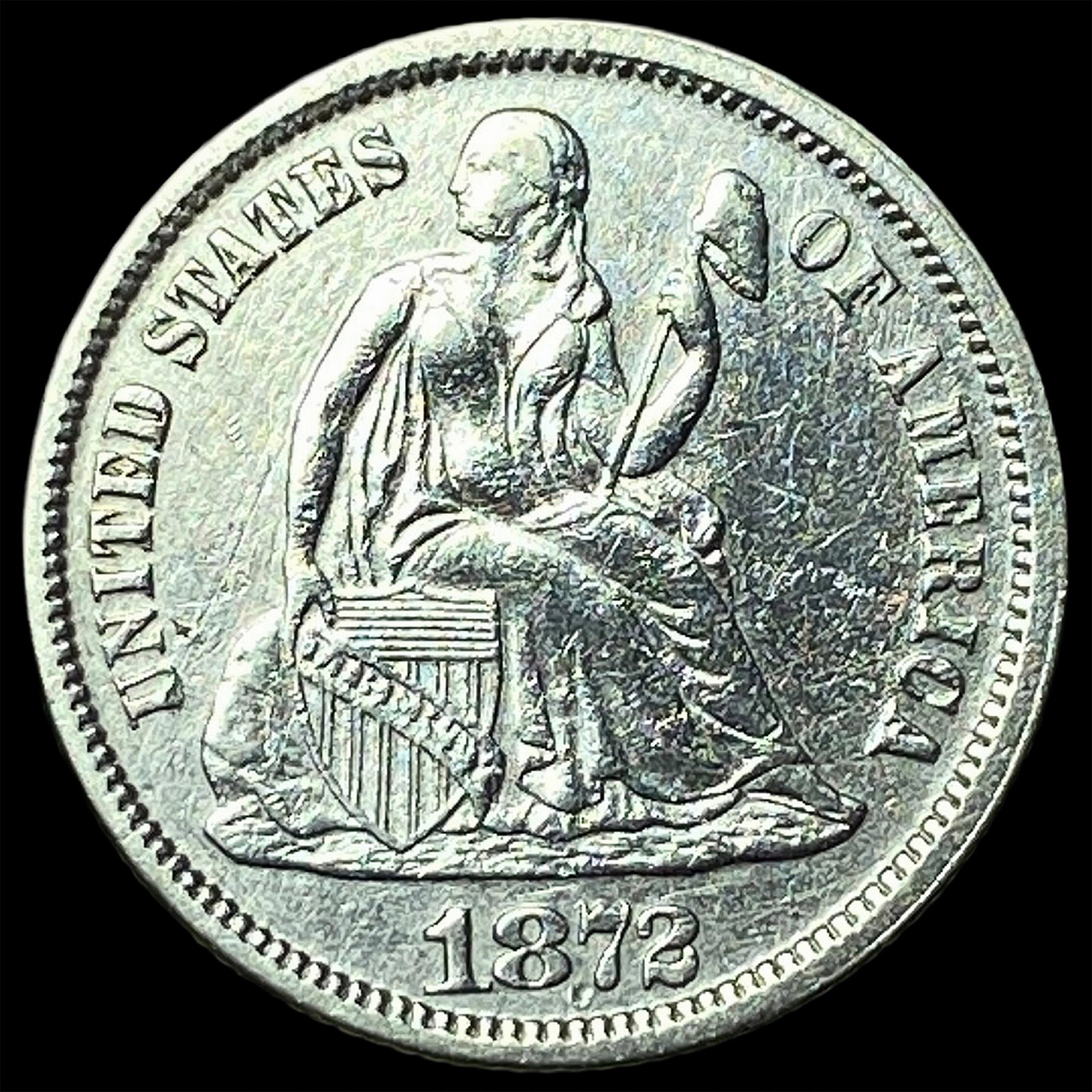 1873 Seated Liberty Dime UNCIRCULATED: 1873 Seated Liberty Dime UNCIRCULATED