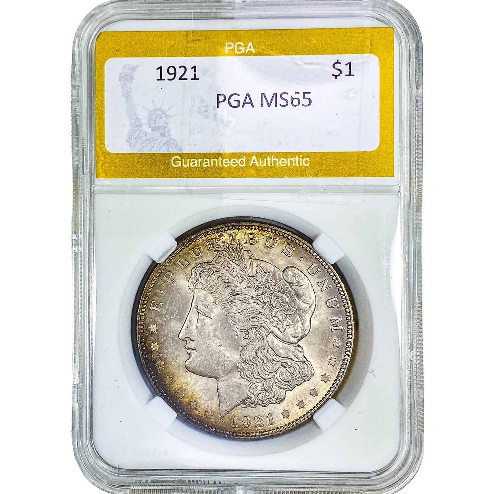 1921 Morgan Silver Dollar PGA MS65: 1921 Morgan Silver Dollar PGA MS65