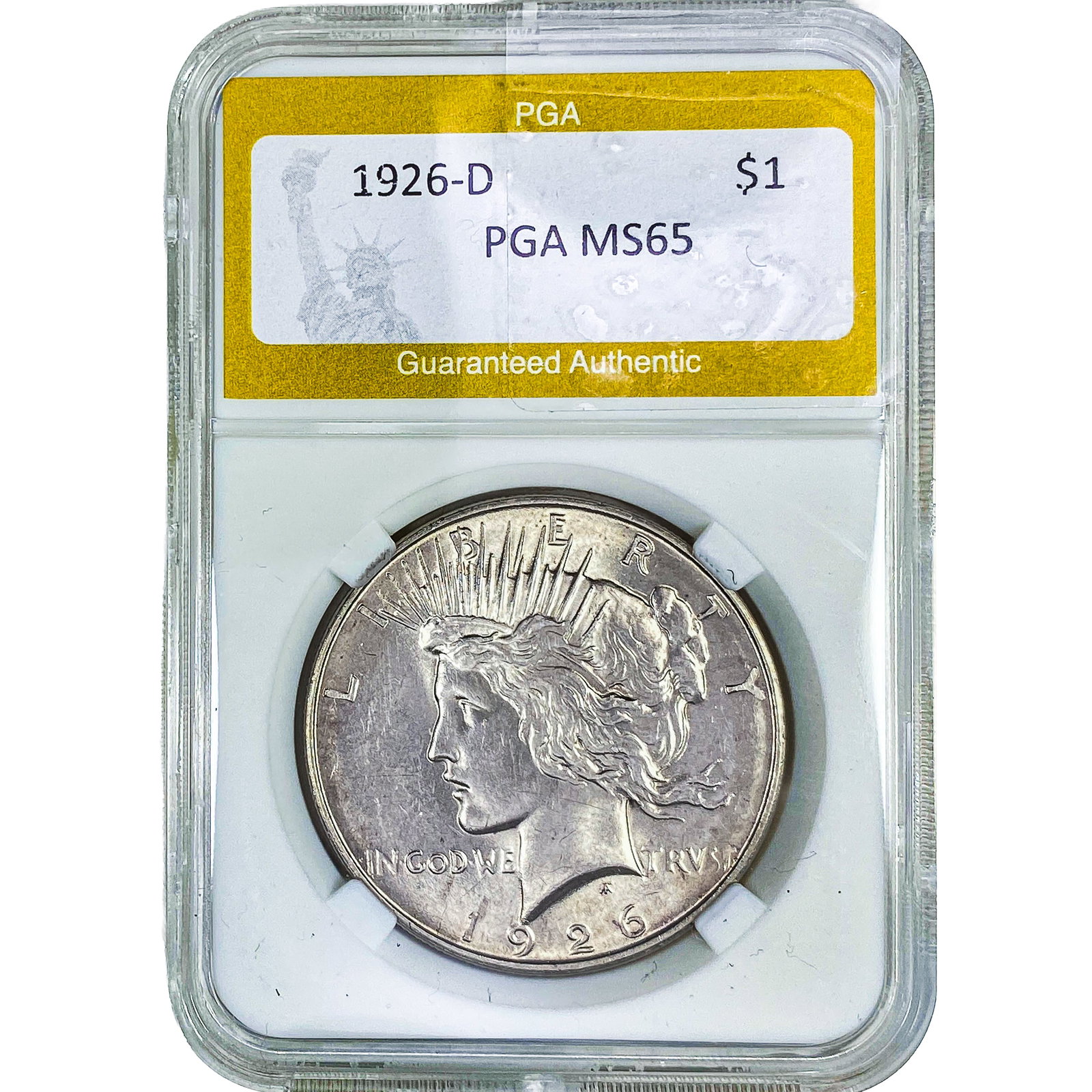 1926-D Silver Peace Dollar PGA MS65