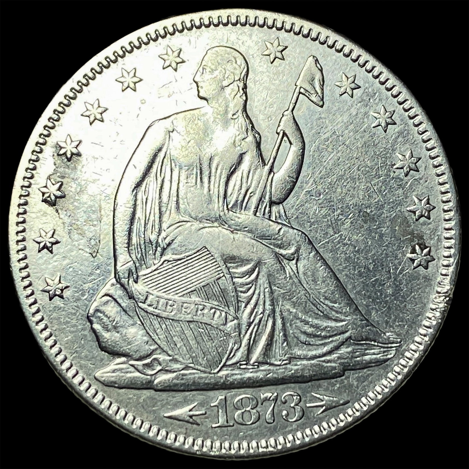 1873 Arrows Seated Liberty Half Dollar UNCIRCULATED (1 of 2)