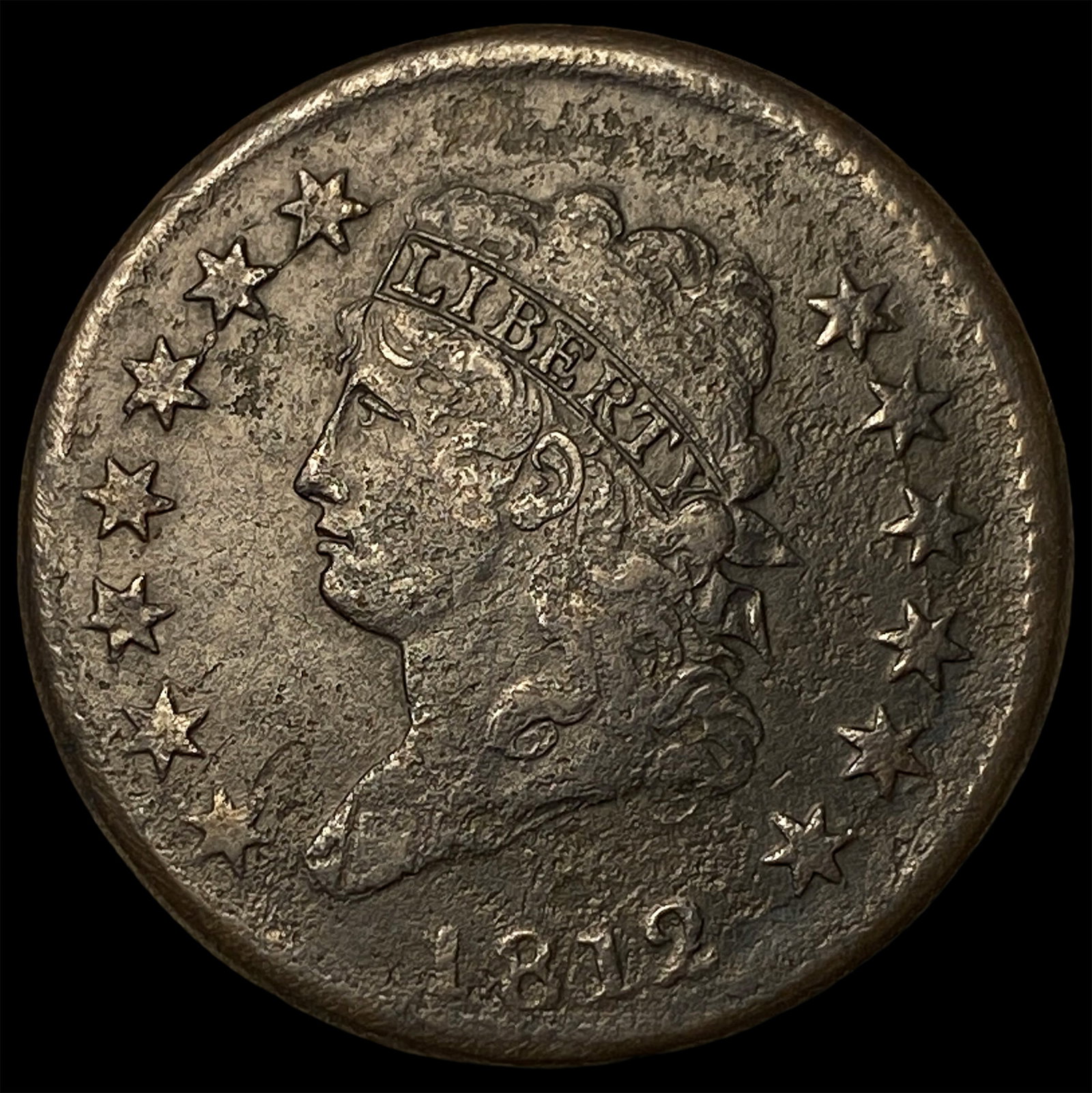 1812 Classic Head Large Cent LIGHTLY CIRCULATED: 1812 Classic Head Large Cent LIGHTLY CIRCULATED