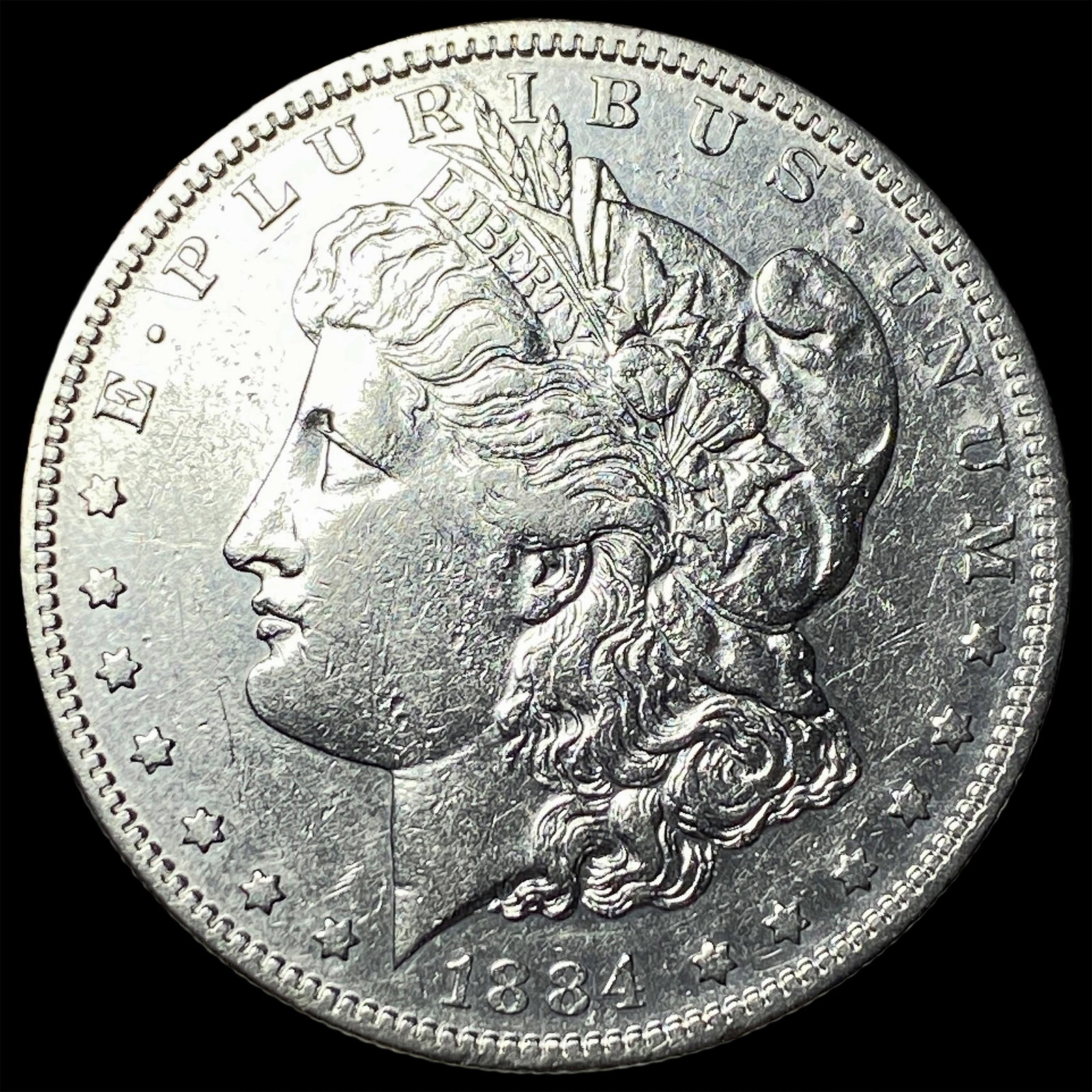 1884-S Silver Morgan Dollar CHOICE AU: 1884-S Silver Morgan Dollar CHOICE AU