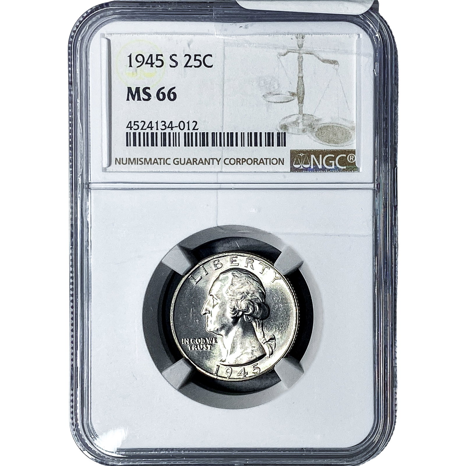1945-S Washington Silver Quarter NGC MS66 (1 of 2)