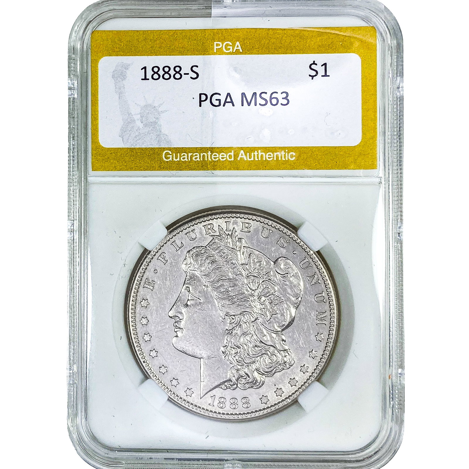 1888-S Morgan Silver Dollar PGA MS63