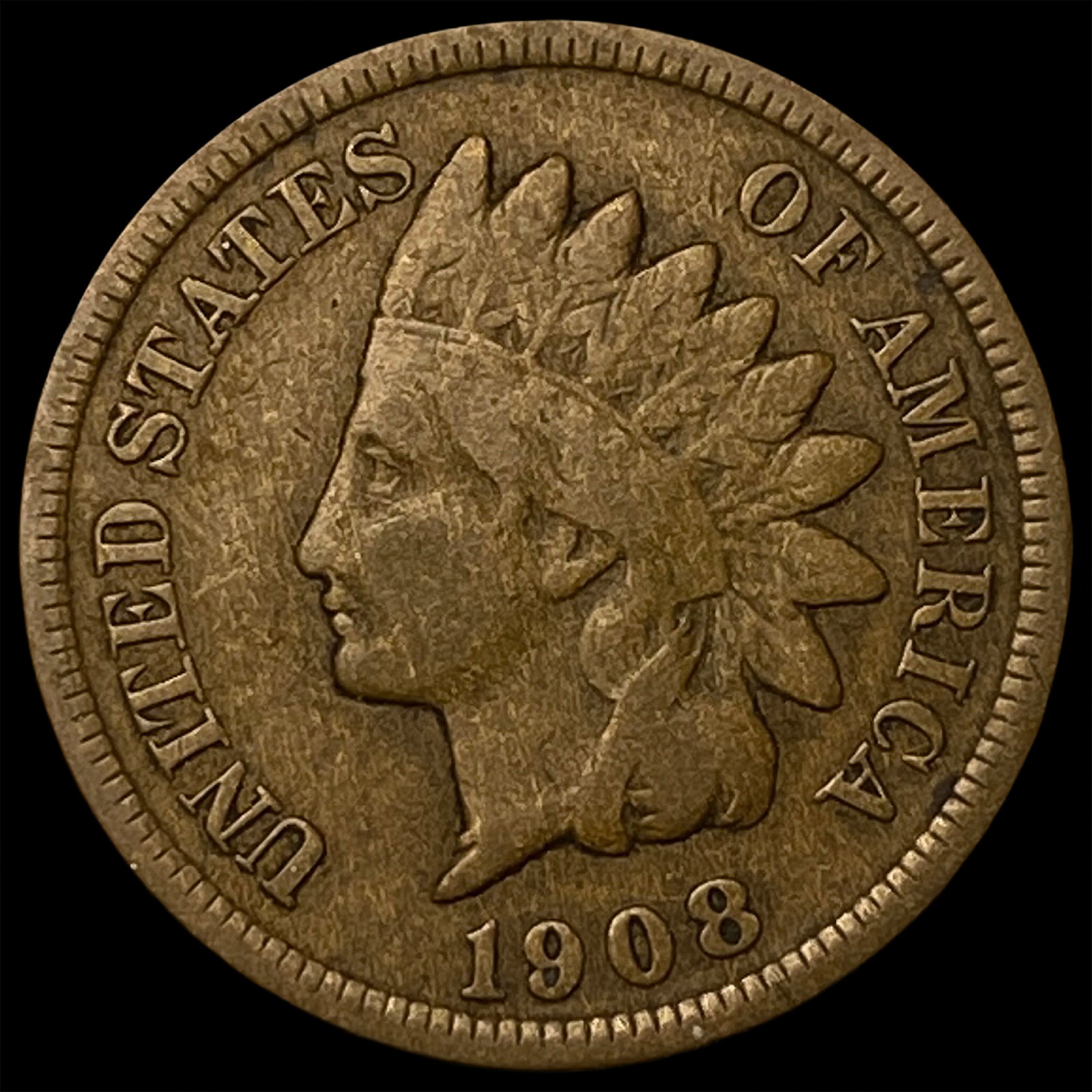 1908-S Indian Head Cent LIGHTLY CIRCULATED: 1908-S Indian Head Cent LIGHTLY CIRCULATED