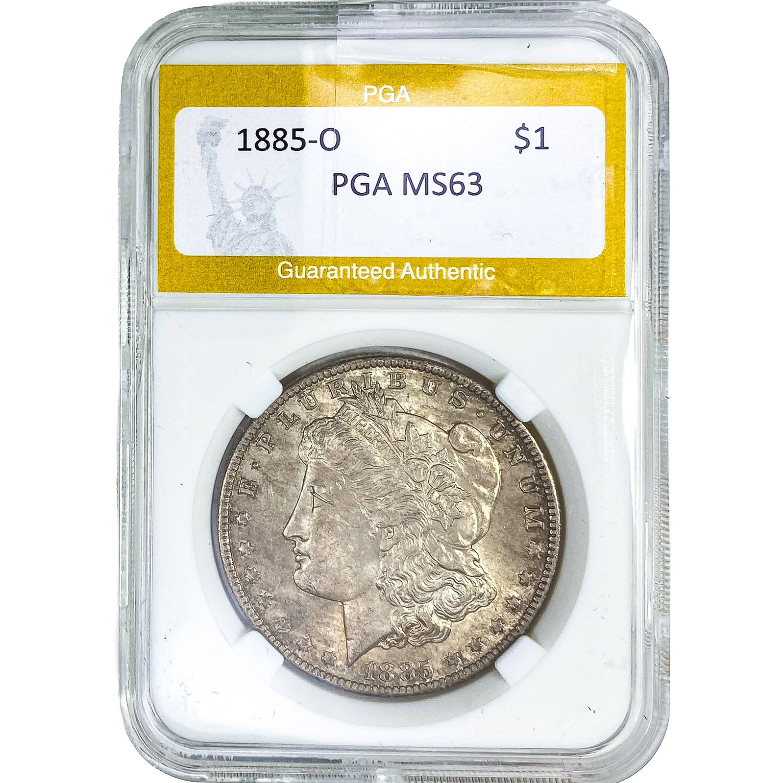 1885-O Morgan Silver Dollar PGA MS63