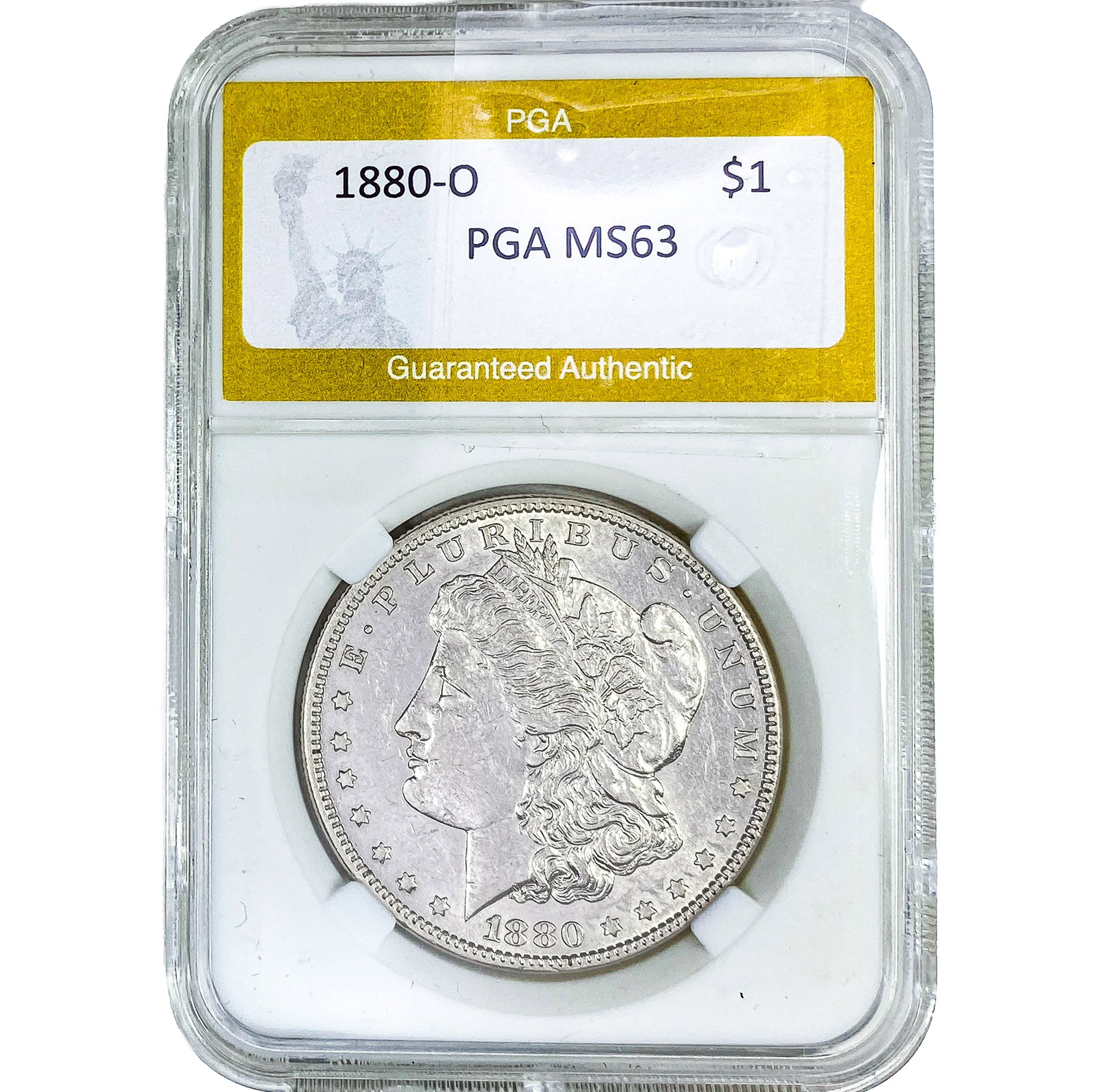 1880-O Morgan Silver Dollar PGA MS63
