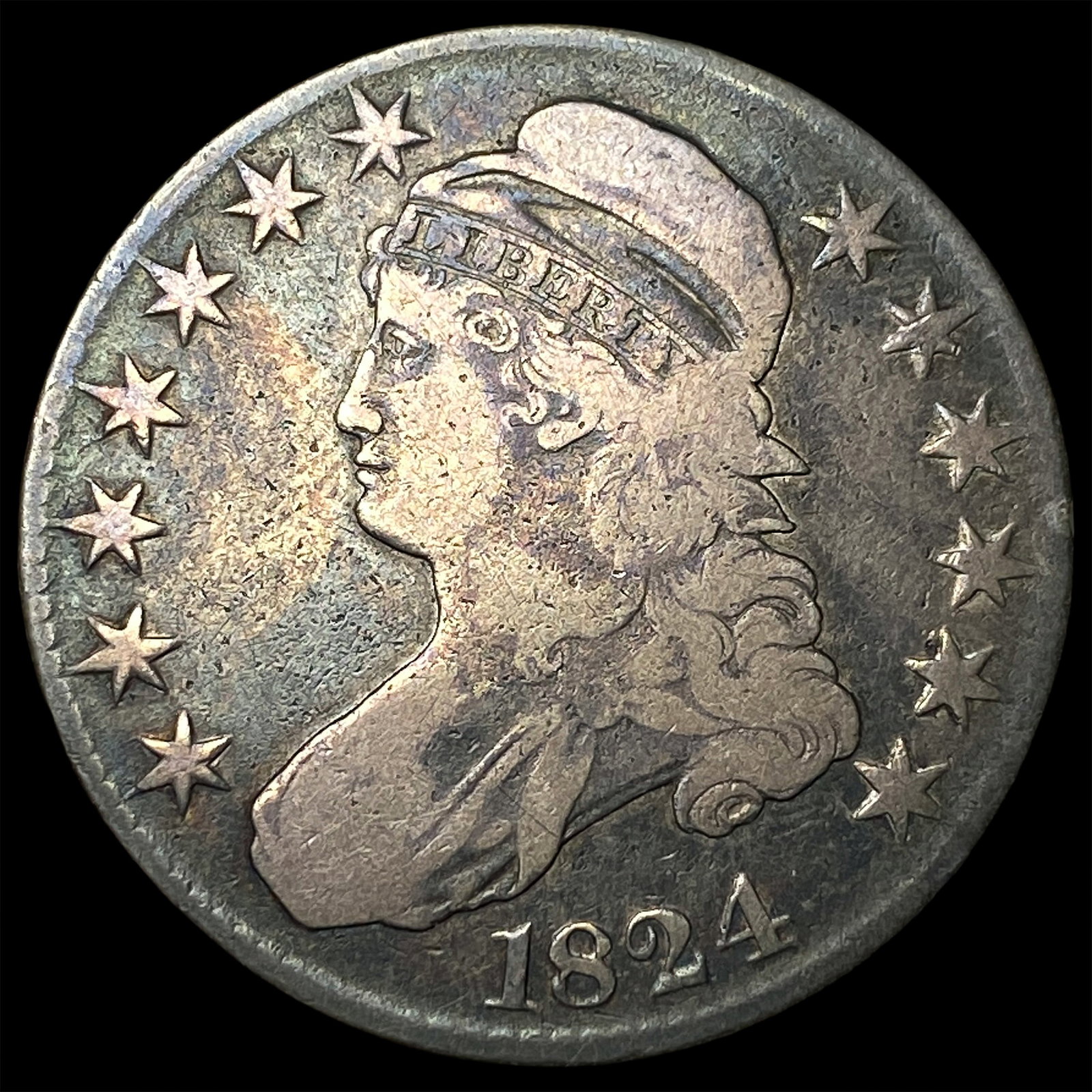 1824 Capped Bust Half Dollar LIGHTLY CIRCULATED (1 of 2)