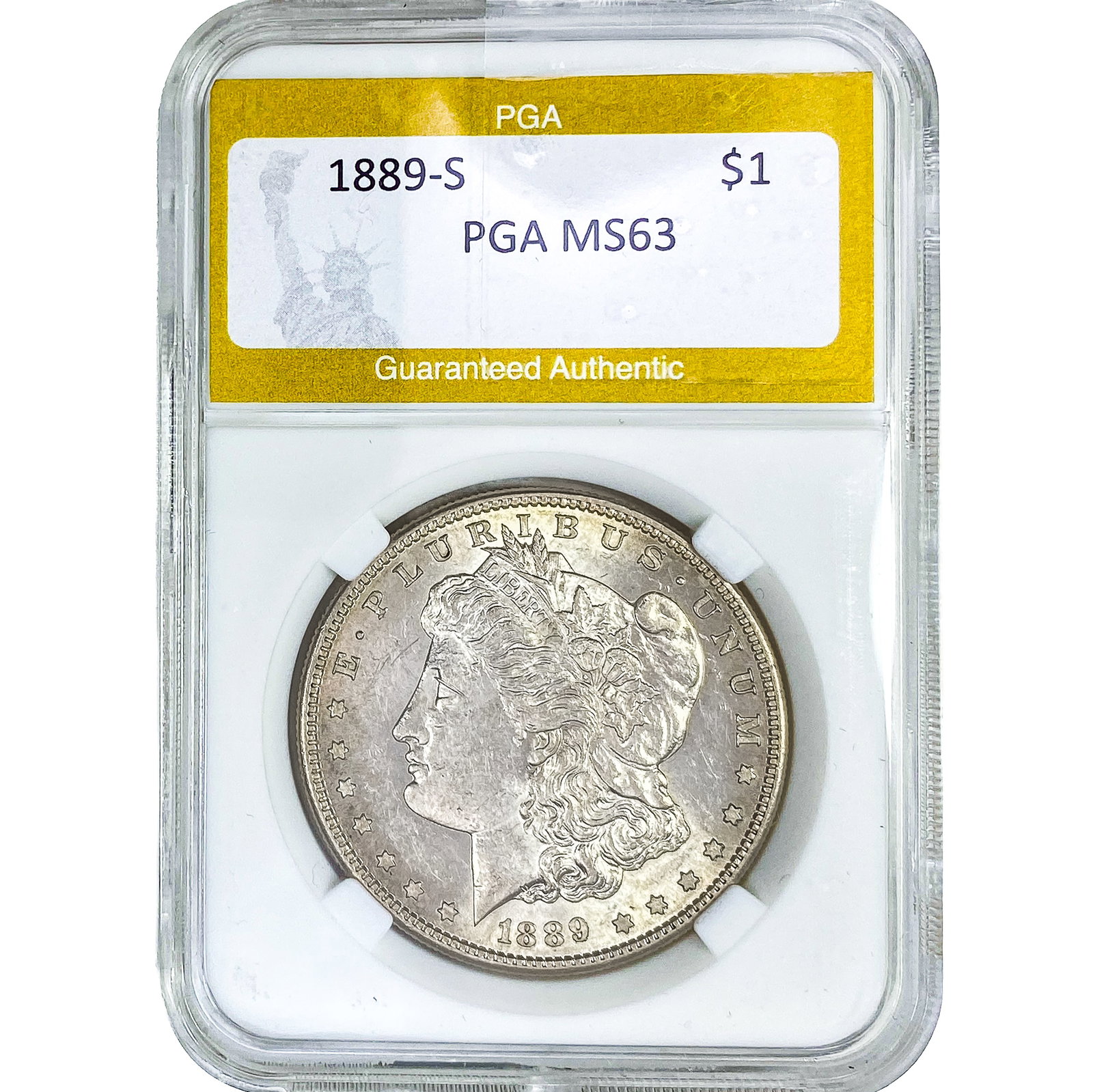 1889-S Morgan Silver Dollar PGA MS63