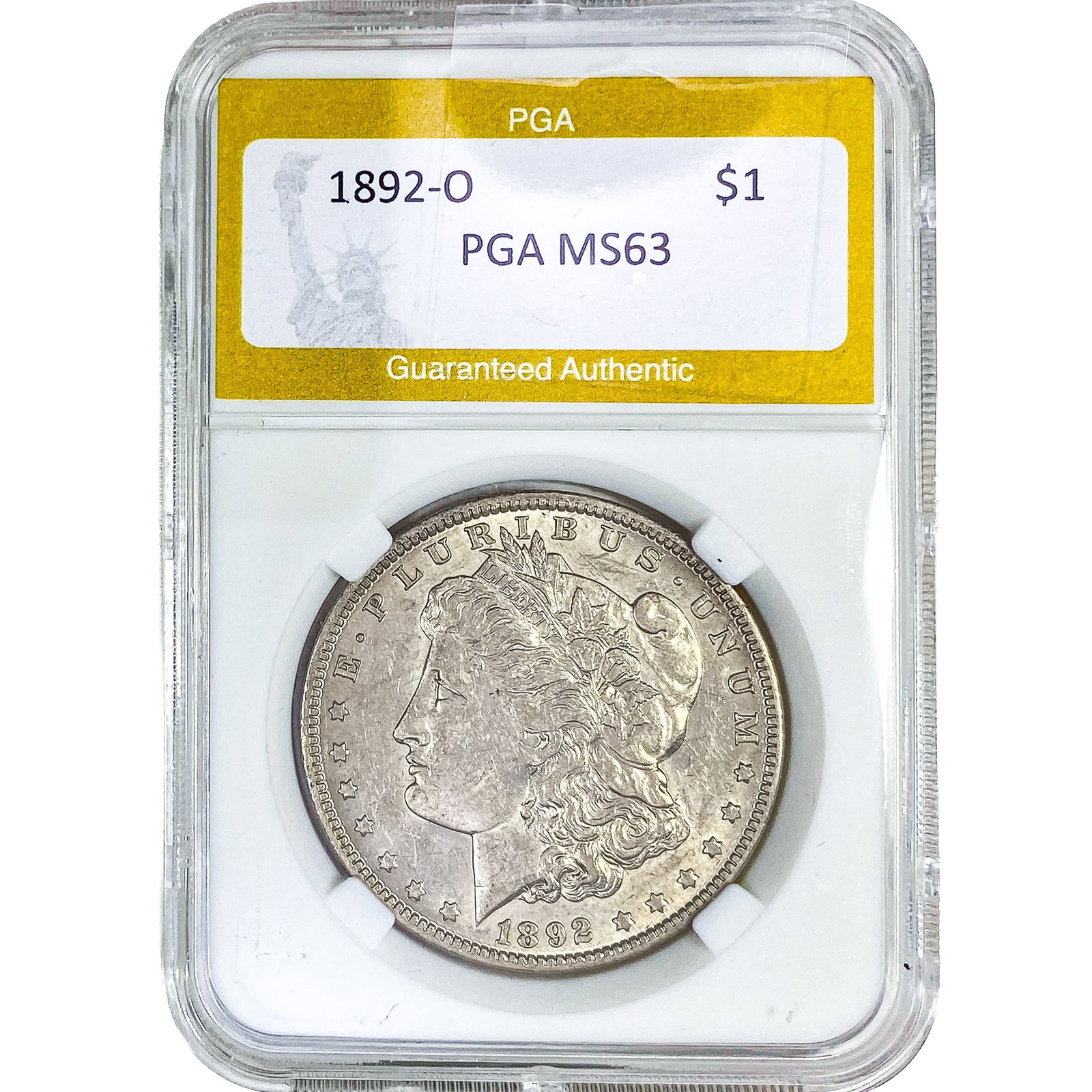 1892-O Morgan Silver Dollar PGA MS63