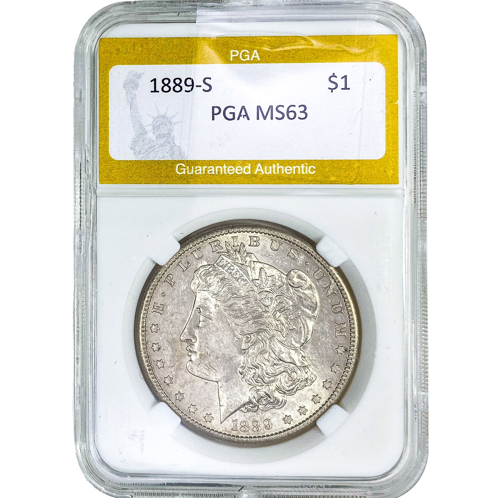 1889-S Morgan Silver Dollar PGA MS63