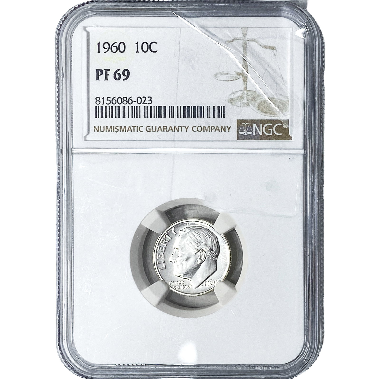 1960 Roosevelt Dime NGC PF69: 1960 Roosevelt Dime NGC PF69