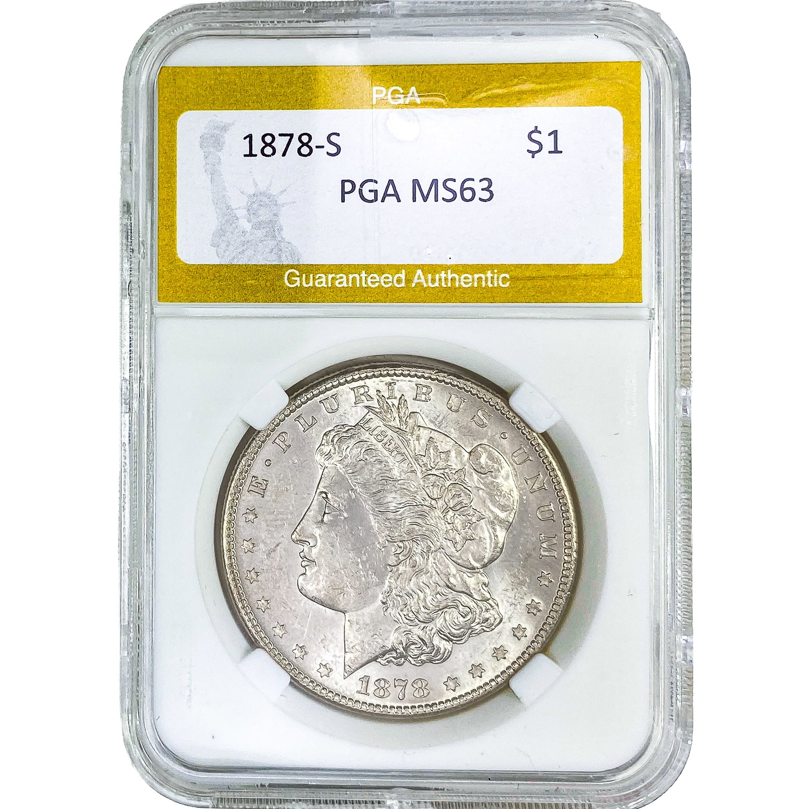 1878-S Morgan Silver Dollar PGA MS63