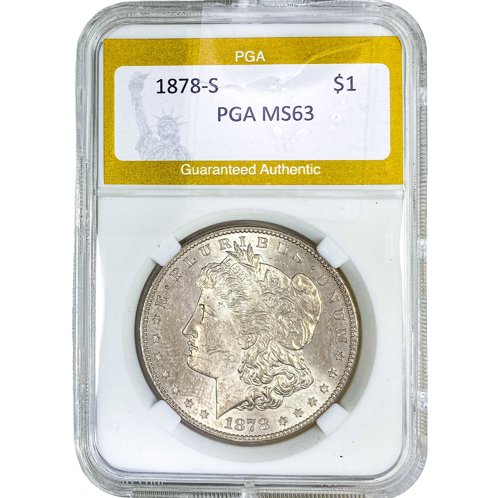 1878-S Morgan Silver Dollar PGA MS63