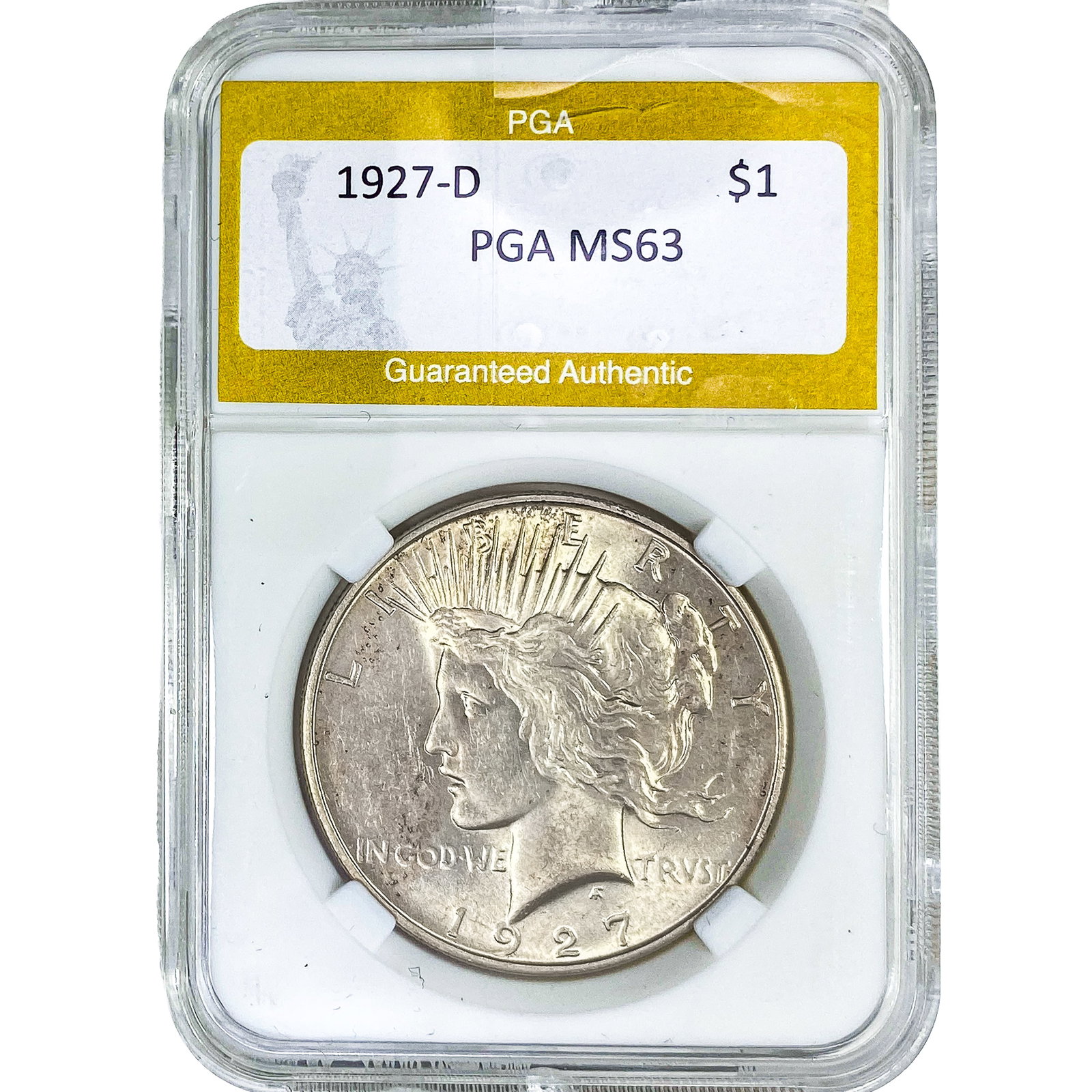 1927-D Silver Peace Dollar PGA MS63