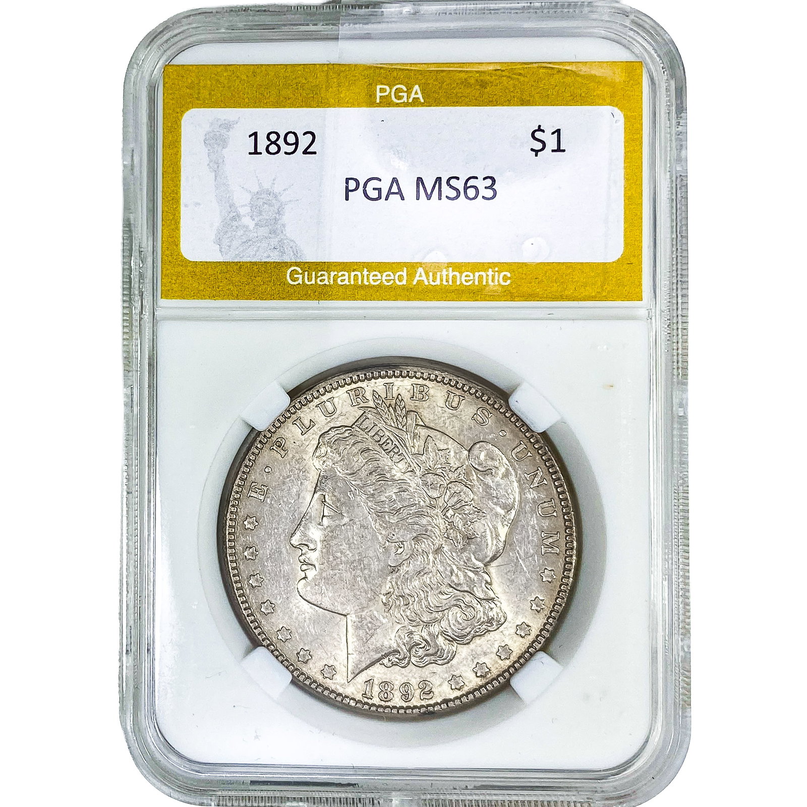 1892 Morgan Silver Dollar PGA MS63