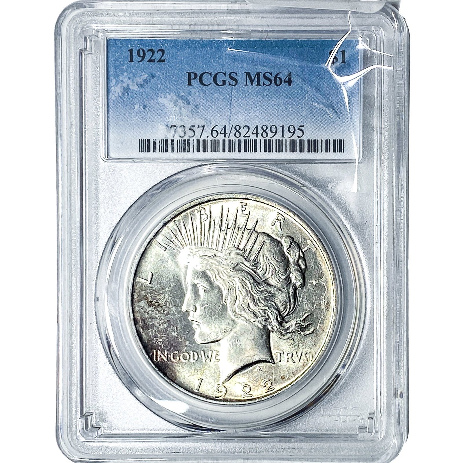 1922 Silver Peace Dollar PCGS MS64