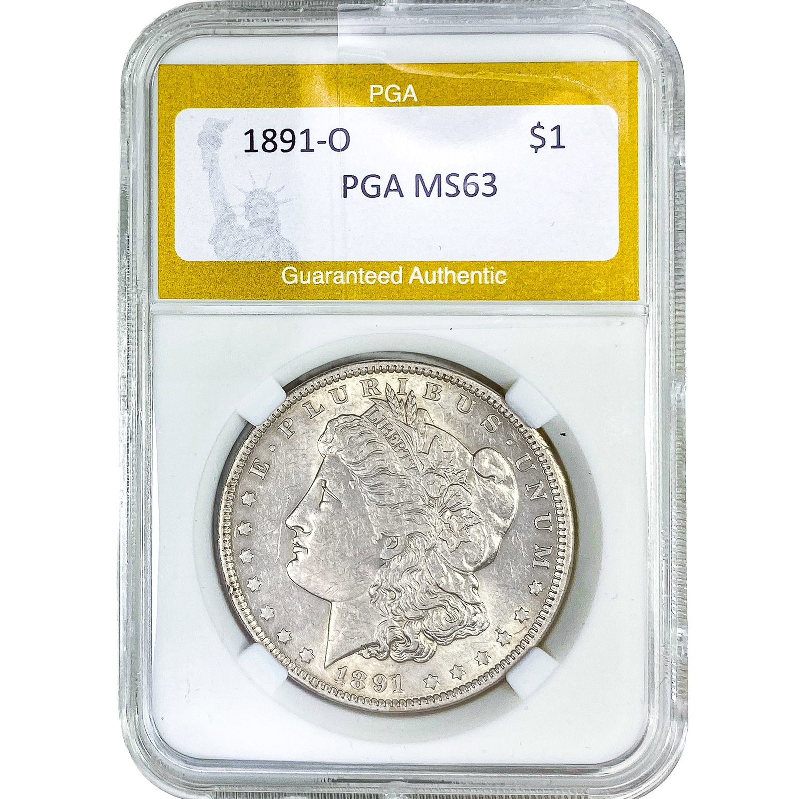 1891-O Morgan Silver Dollar PGA MS63