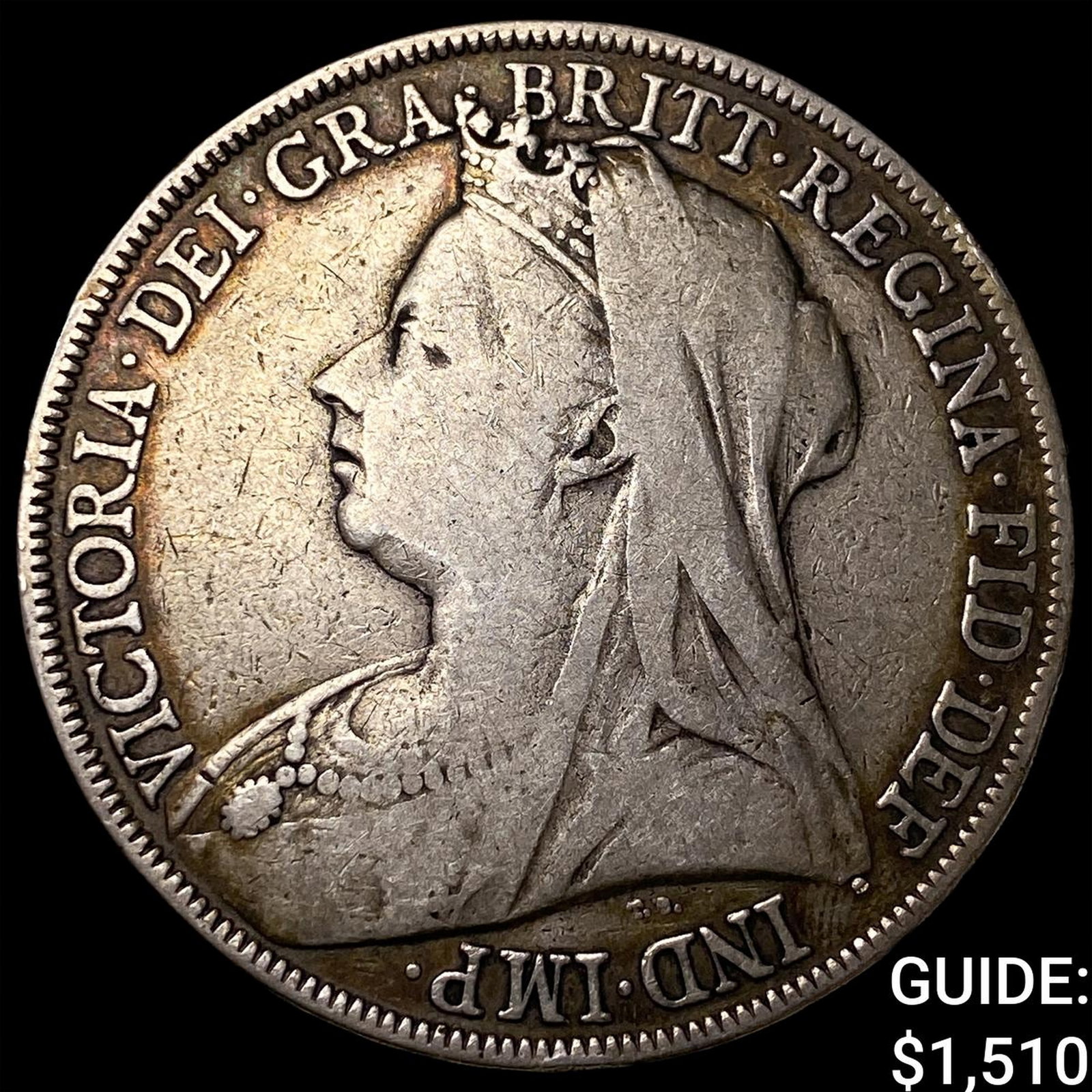 1900 Great Britain Victoria Silver 1 Crown: 1900 Great Britain Victoria Silver 1 Crown