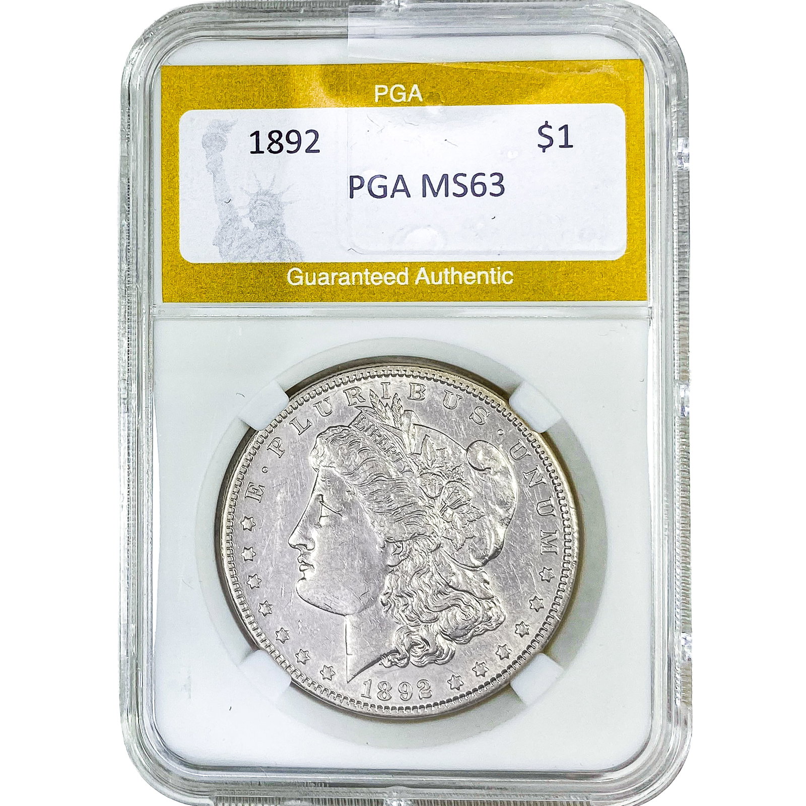 1892 Morgan Silver Dollar PGA MS63