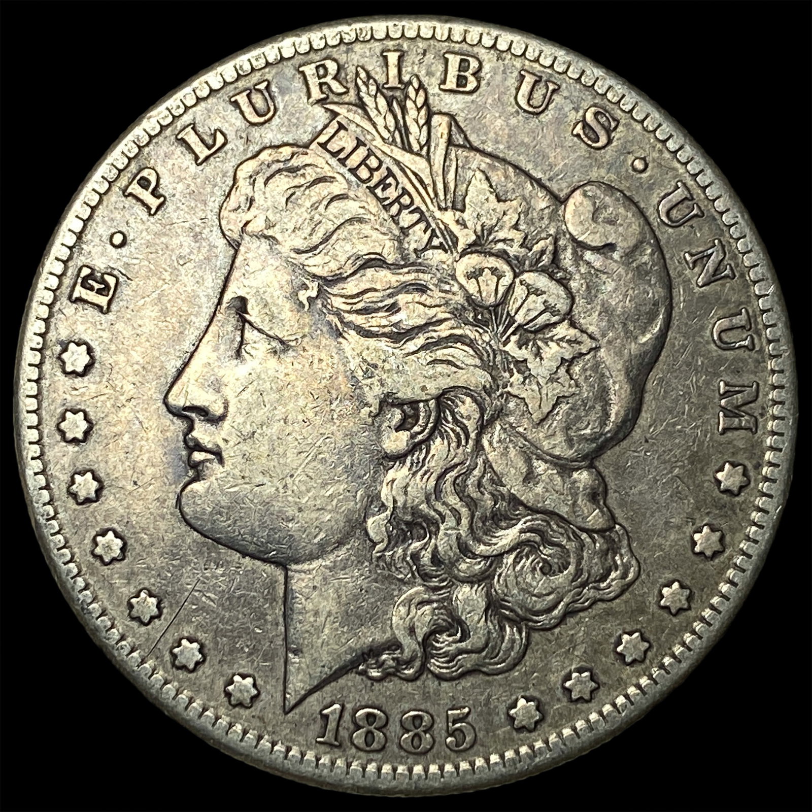 1885-S Silver Morgan Dollar LIGHTLY CIRCULATED: 1885-S Silver Morgan Dollar LIGHTLY CIRCULATED