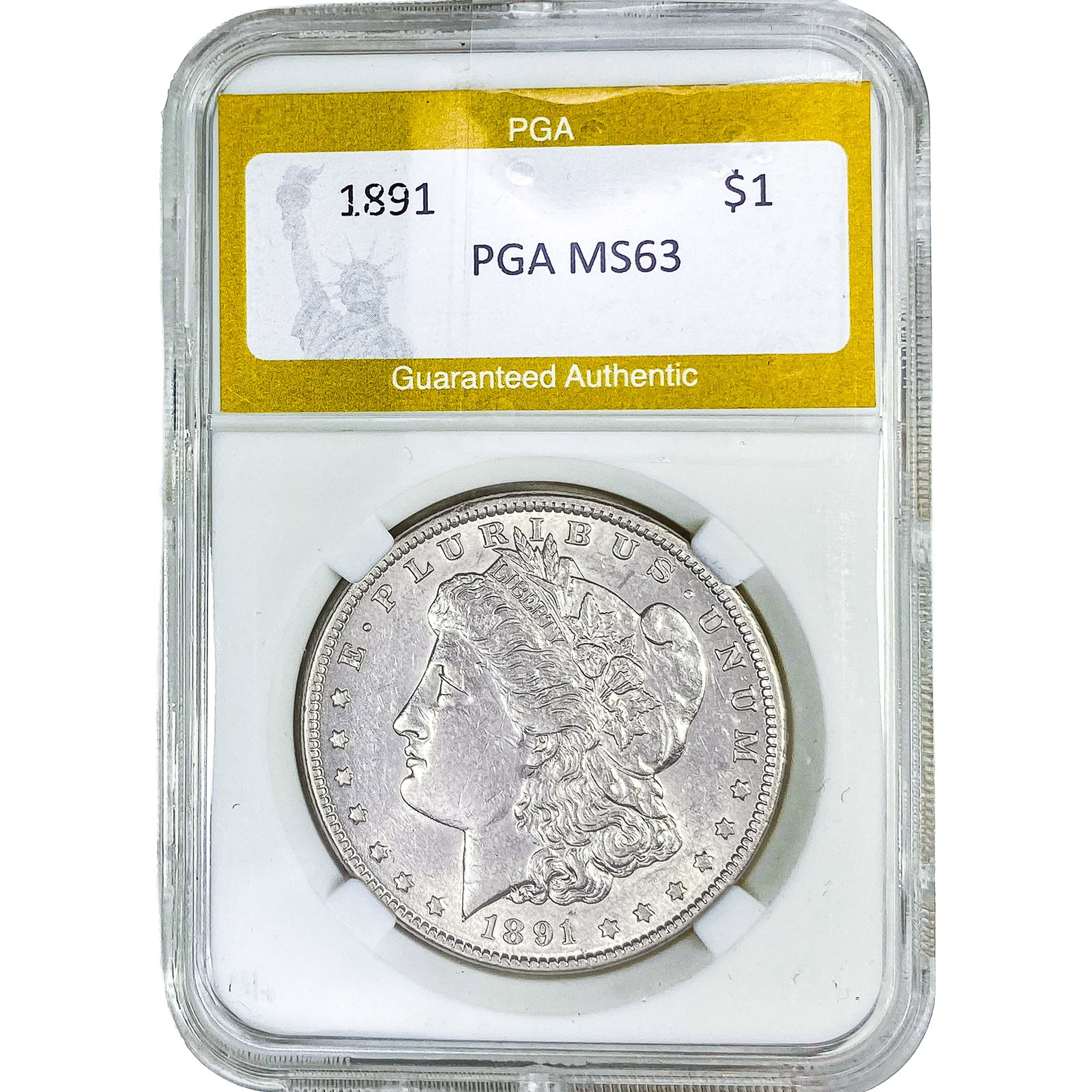 1891 Morgan Silver Dollar PGA MS63