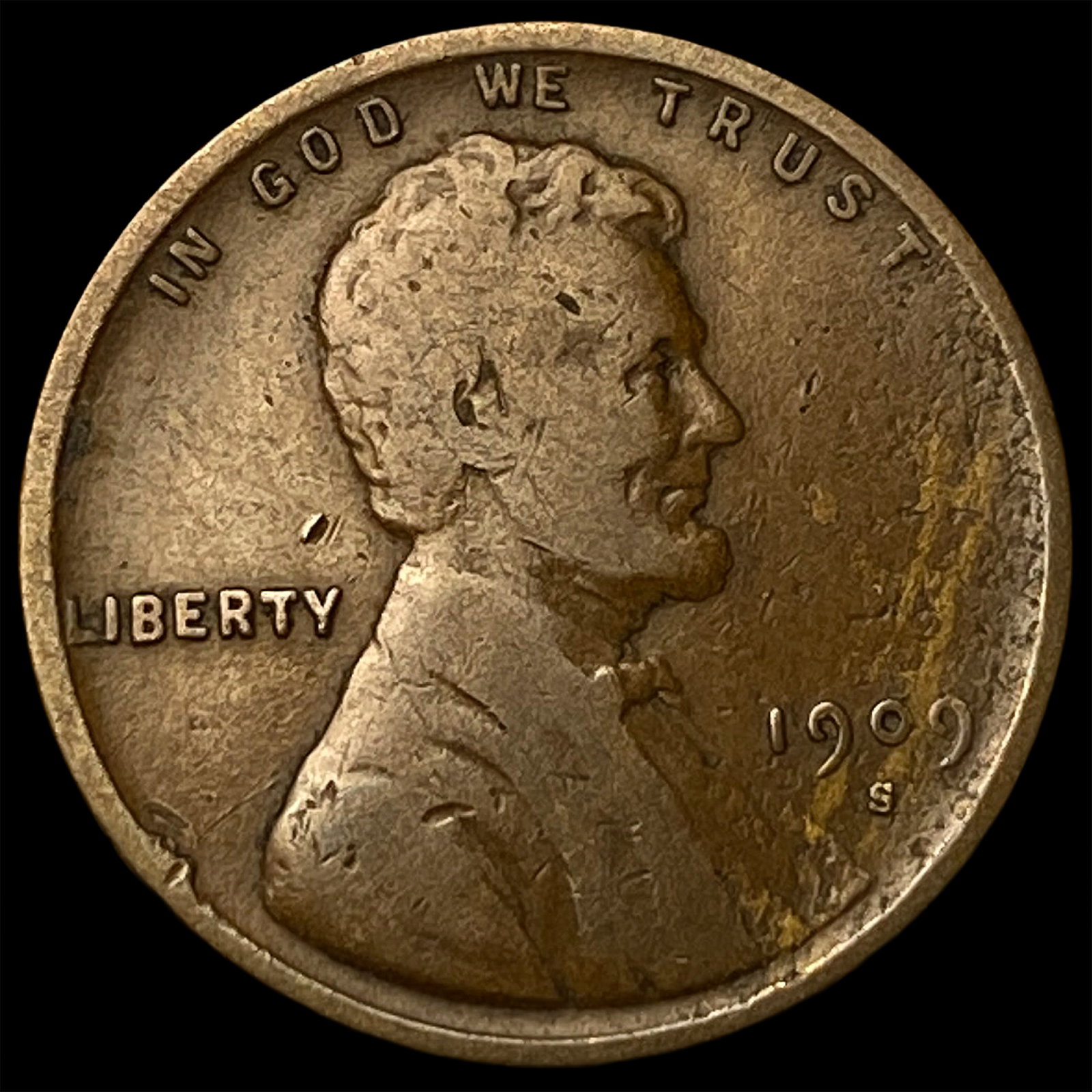 1909-S Lincoln Wheat Cent NEARLY UNCIRCULATED: 1909-S Lincoln Wheat Cent NEARLY UNCIRCULATED