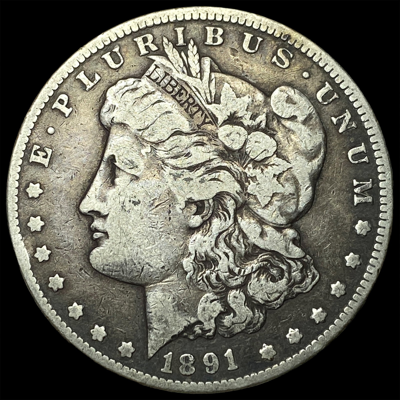 1891-CC Silver Morgan Dollar LIGHTLY CIRCULATED: 1891-CC Silver Morgan Dollar LIGHTLY CIRCULATED