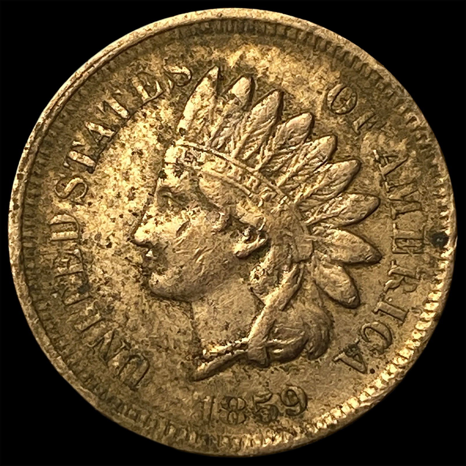 1859 Indian Head Cent NEARLY UNCIRCULATED: 1859 Indian Head Cent NEARLY UNCIRCULATED