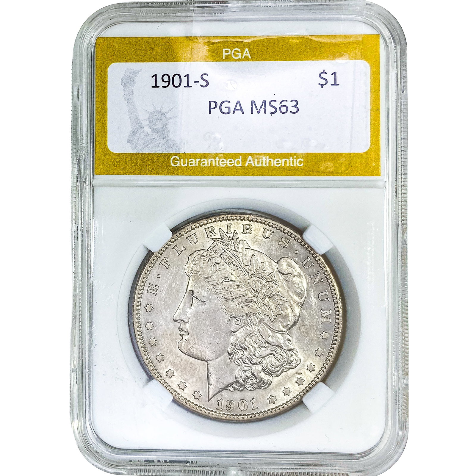1901-S Morgan Silver Dollar PGA MS63