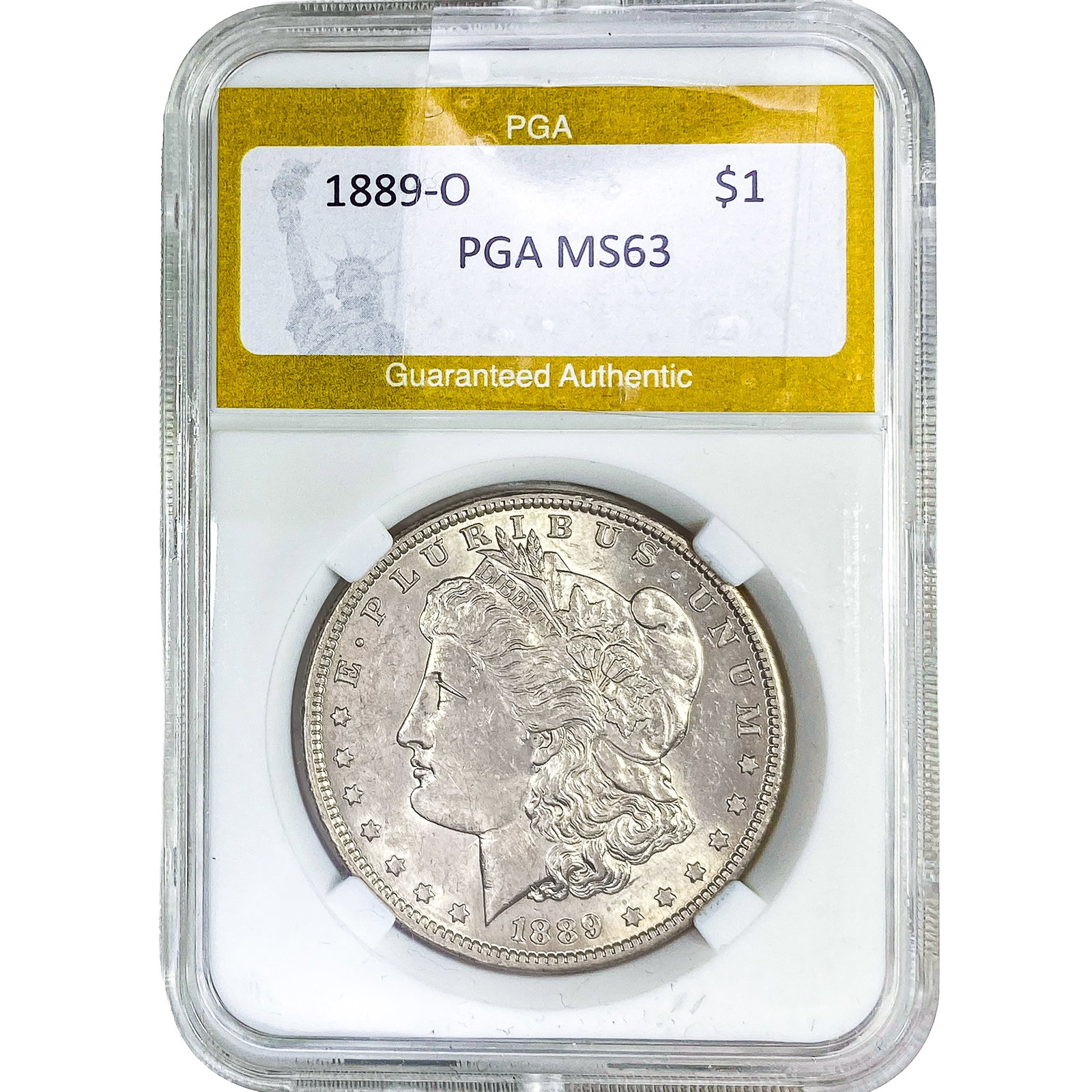 1889-O Morgan Silver Dollar PGA MS63: 1889-O Morgan Silver Dollar PGA MS63