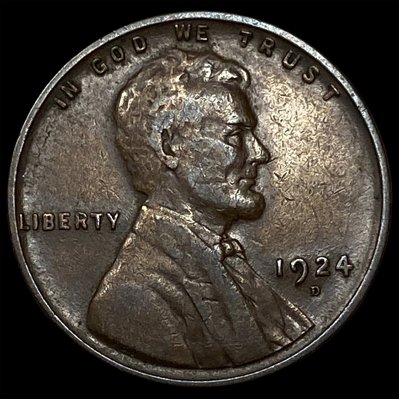 1924-D Lincoln Wheat Cent CLOSELY UNCIRCULATED: 1924-D Lincoln Wheat Cent CLOSELY UNCIRCULATED