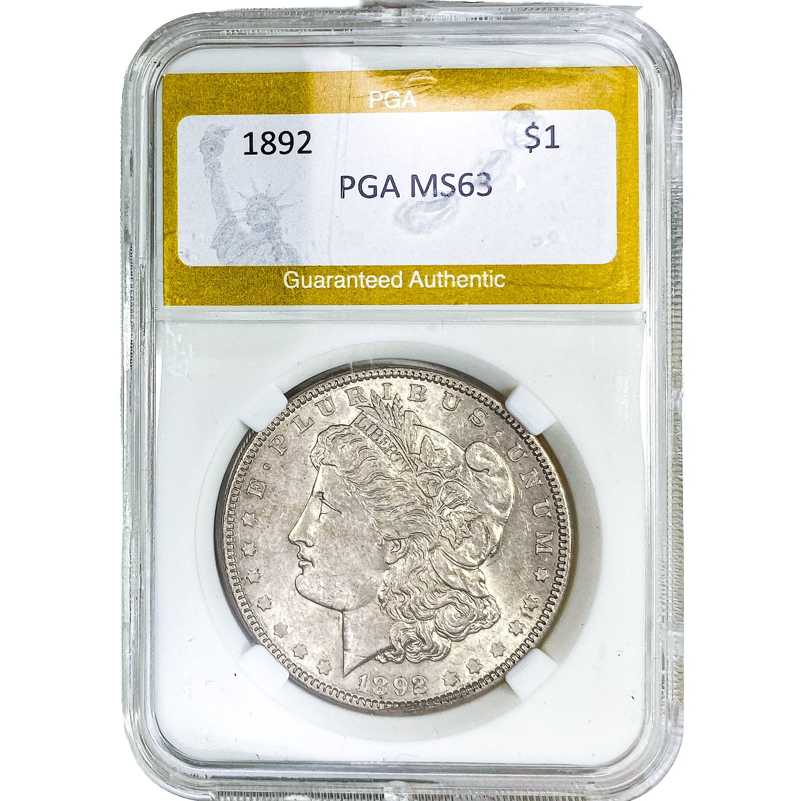 1892 Morgan Silver Dollar PGA MS63