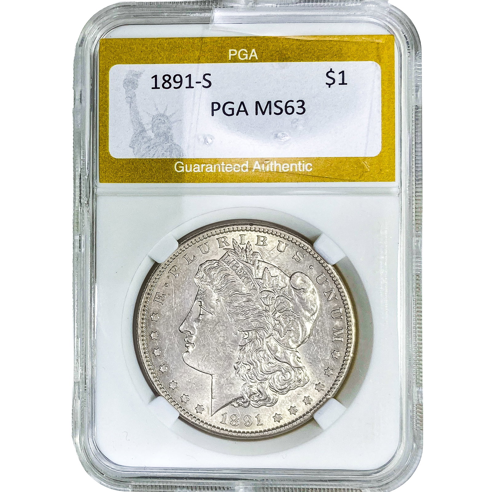 1891-S Morgan Silver Dollar PGA MS63