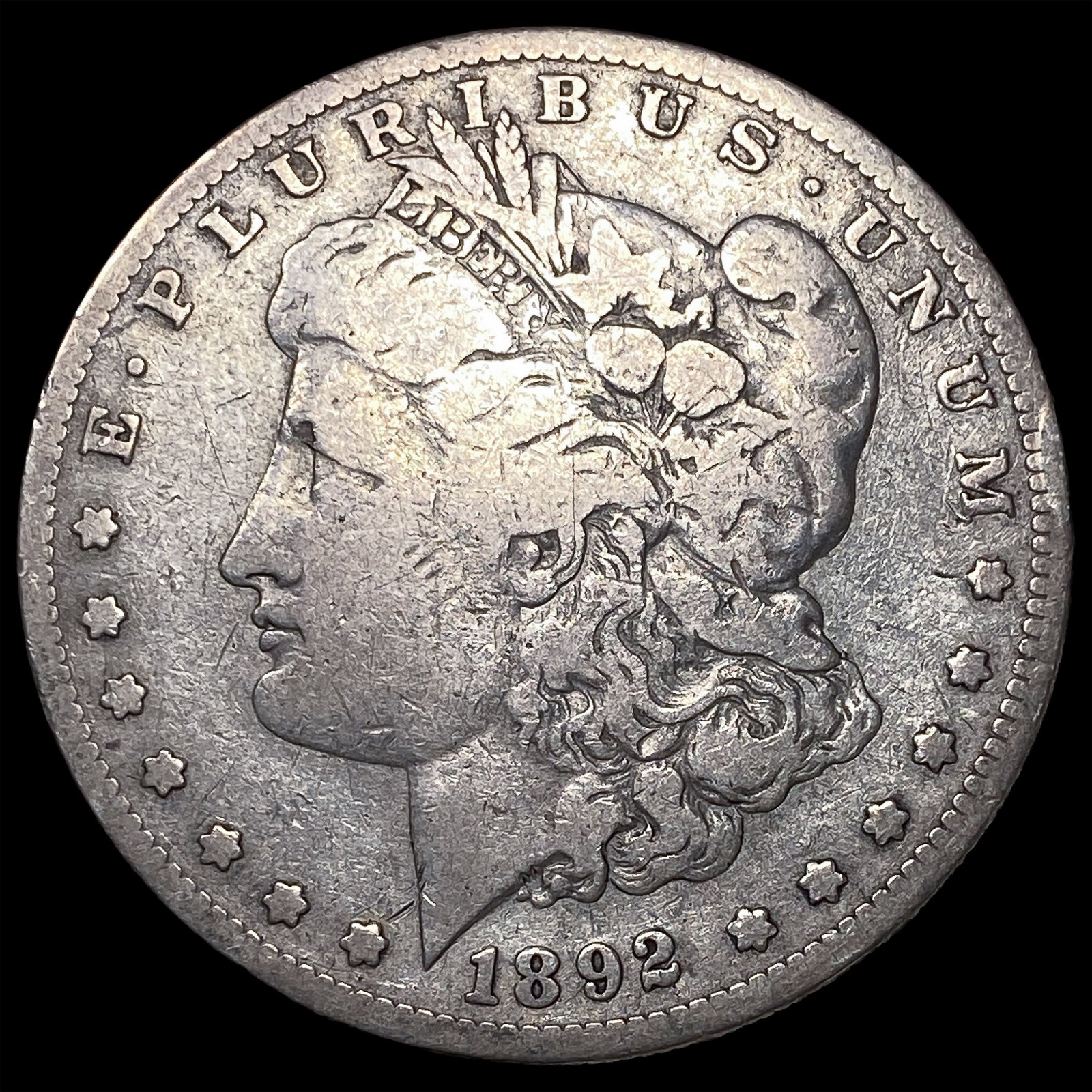 1892-S Silver Morgan Dollar LIGHTLY CIRCULATED: 1892-S Silver Morgan Dollar LIGHTLY CIRCULATED