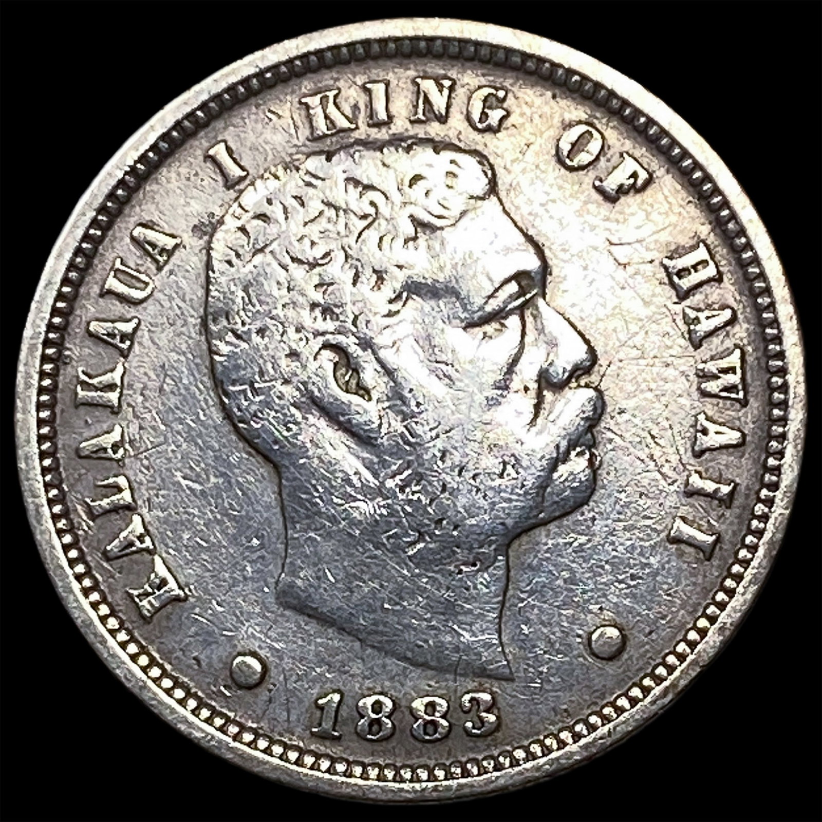 1883 Hawaii Silver Dime NEARLY UNCIRCULATED: 1883 Hawaii Silver Dime NEARLY UNCIRCULATED