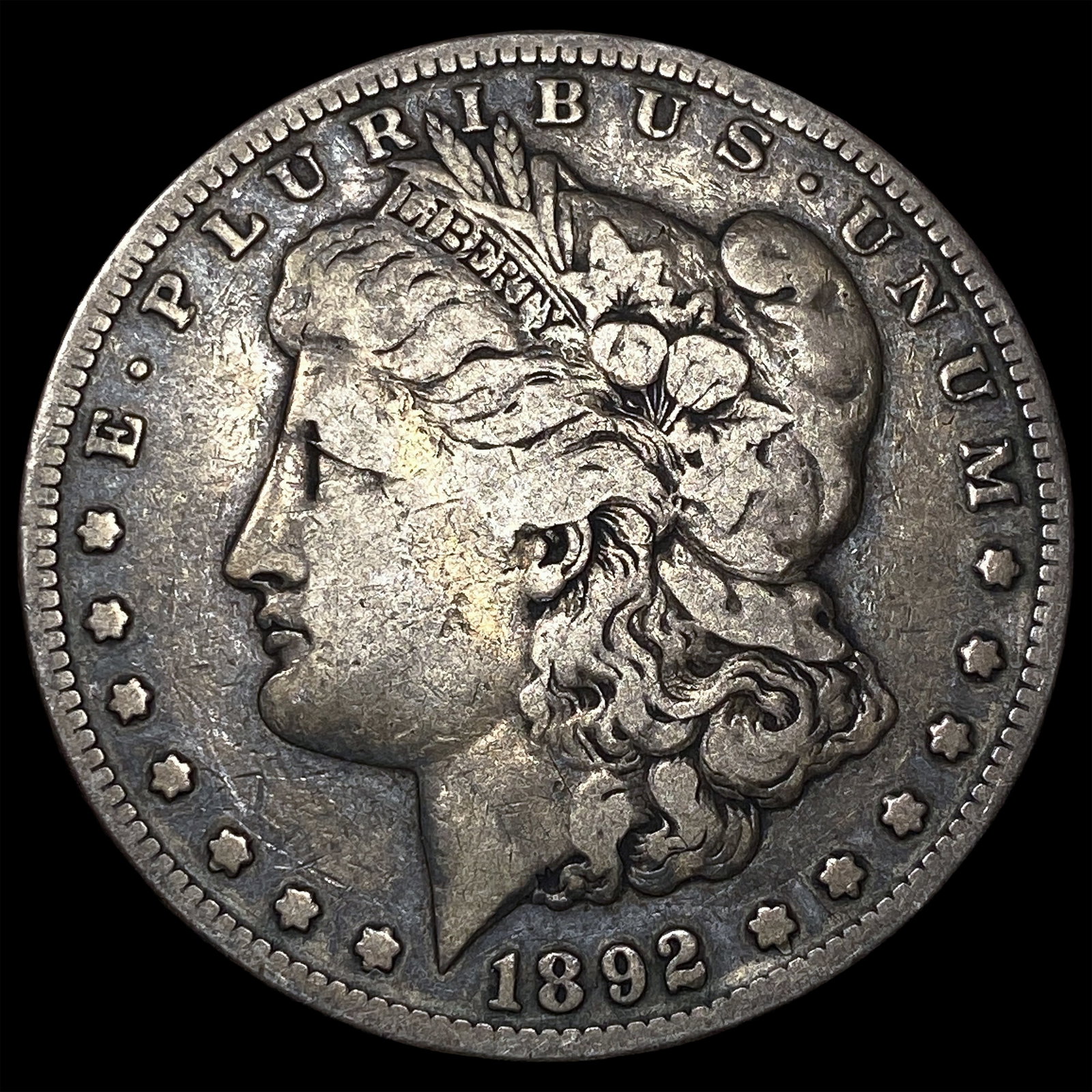 1892-S Silver Morgan Dollar NEARLY UNCIRCULATED: 1892-S Silver Morgan Dollar NEARLY UNCIRCULATED