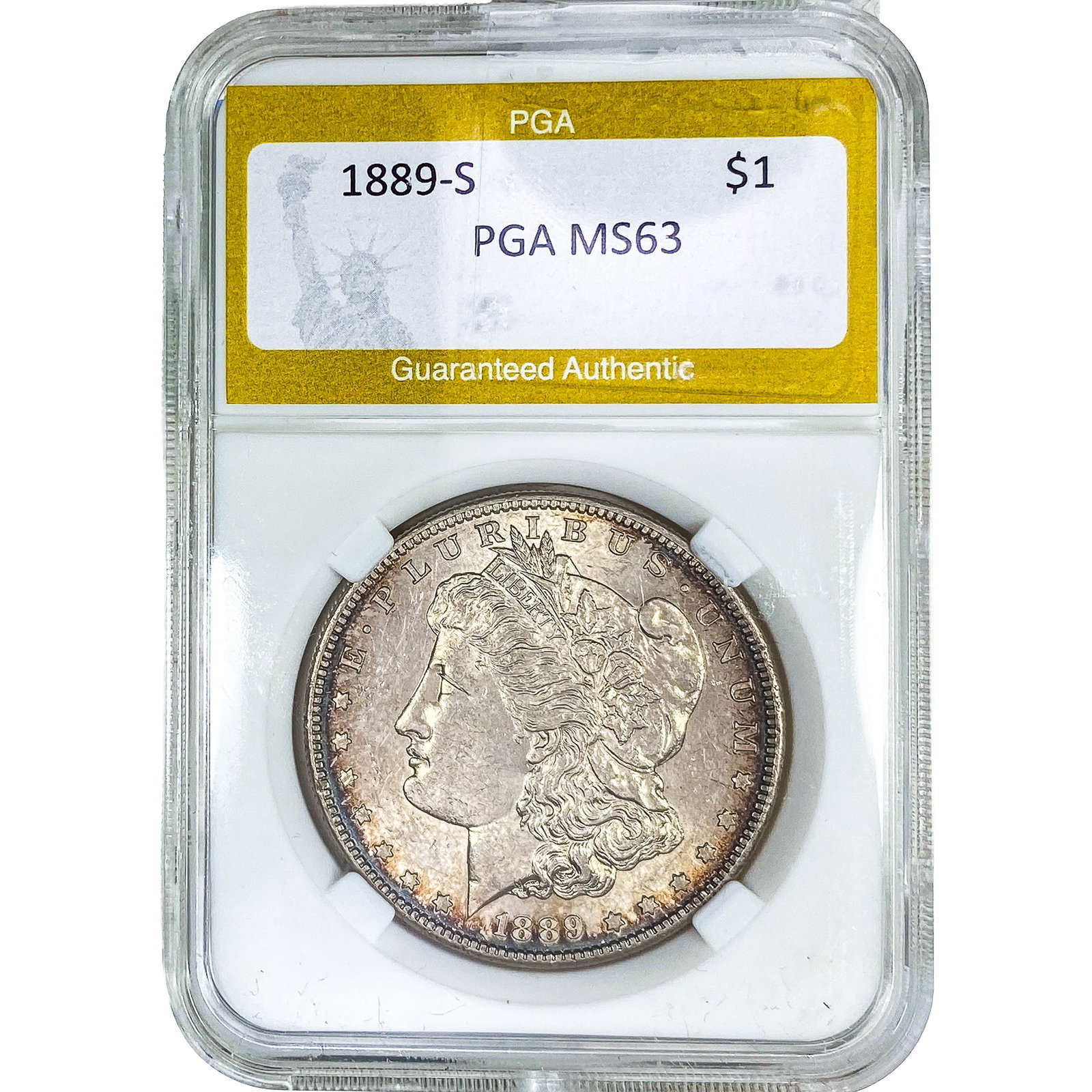 1889-S Morgan Silver Dollar PGA MS63