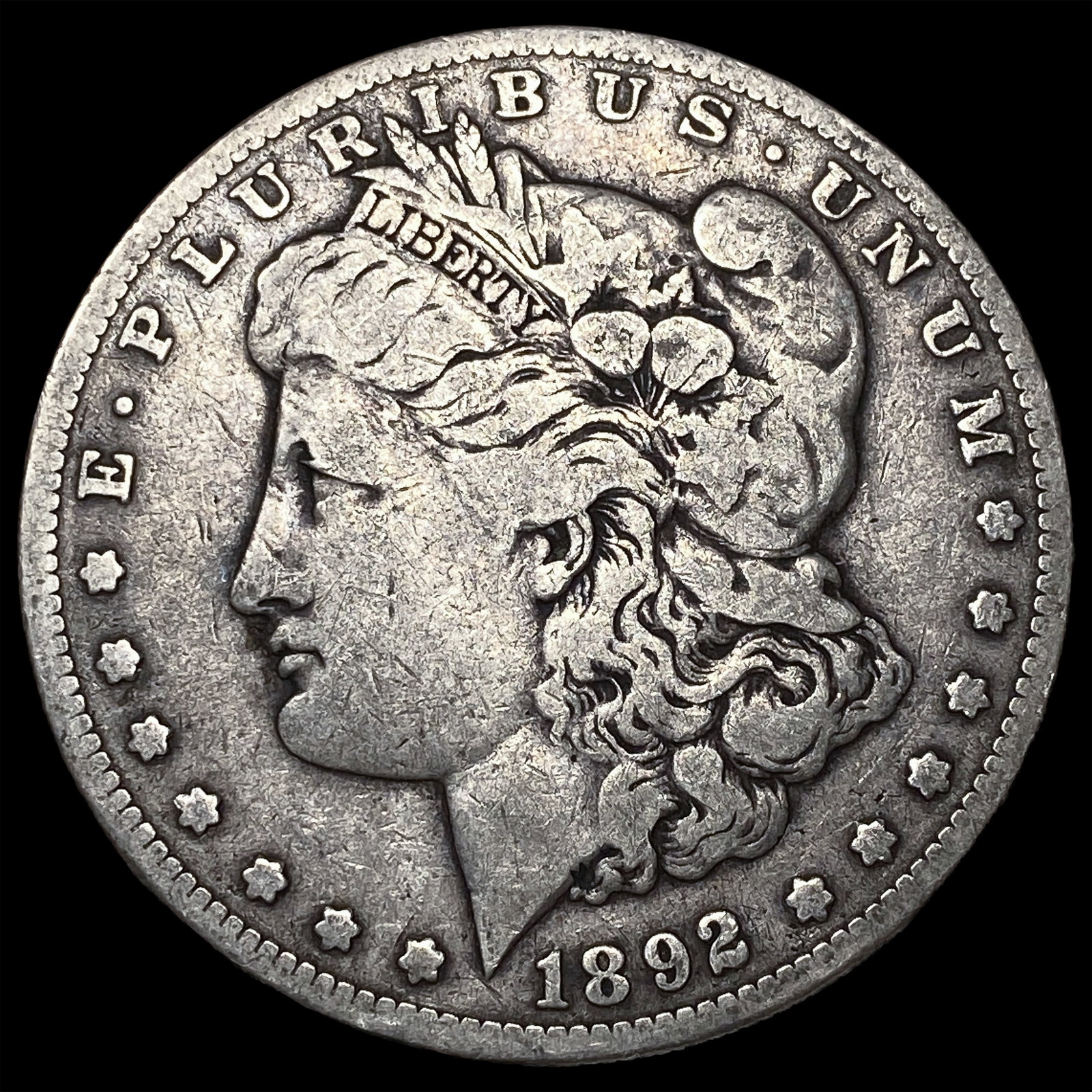 1892-S Silver Morgan Dollar LIGHTLY CIRCULATED: 1892-S Silver Morgan Dollar LIGHTLY CIRCULATED