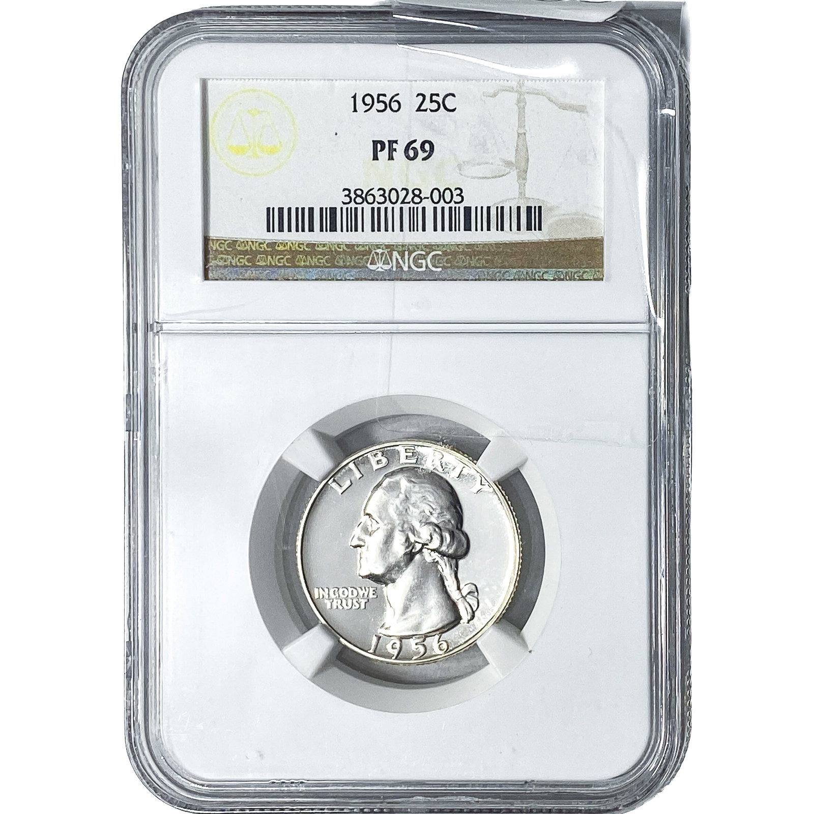1956 Washington Silver Quarter NGC PF69