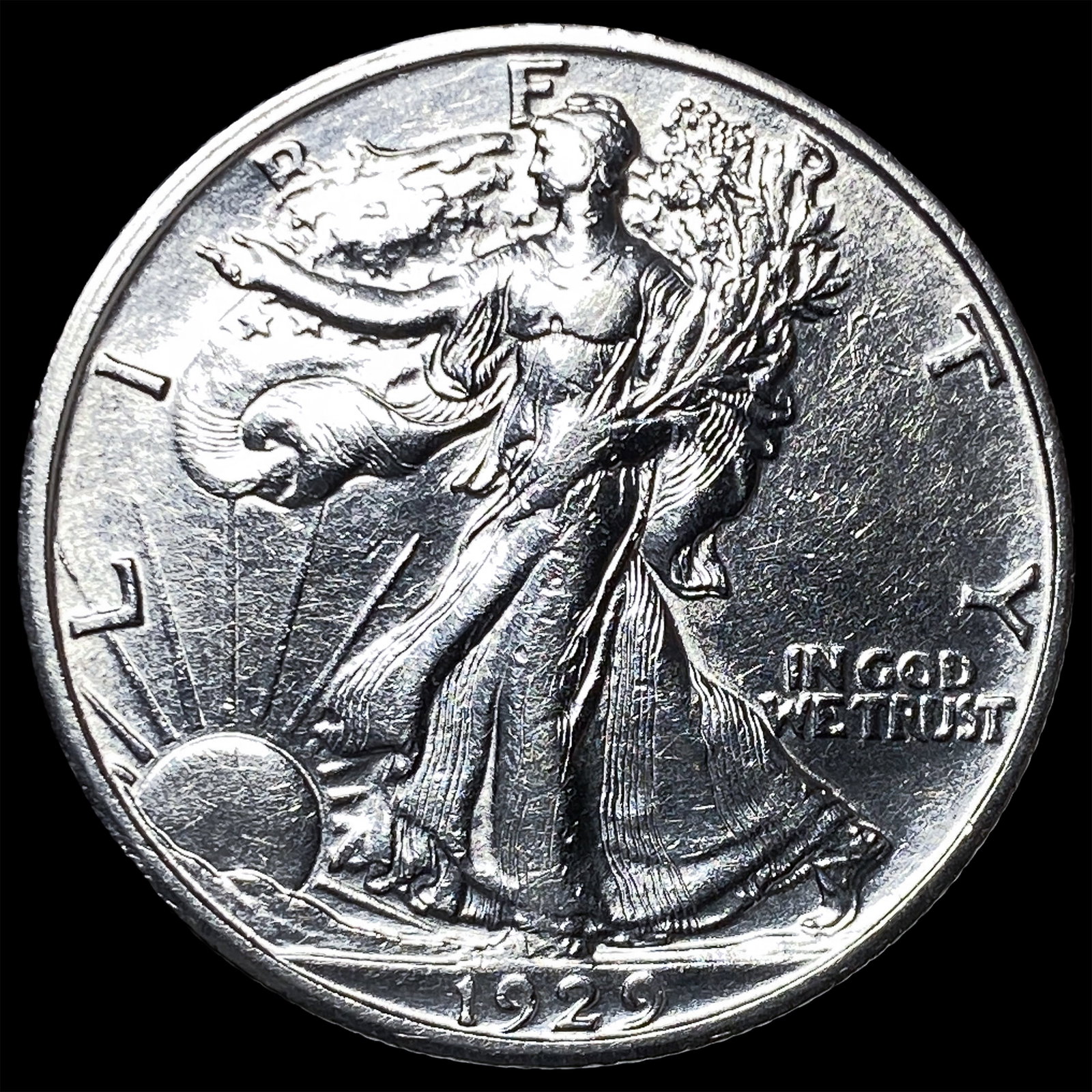 1929-S Silver Walking Liberty Half Dollar UNCIRCULATED (1 of 2)