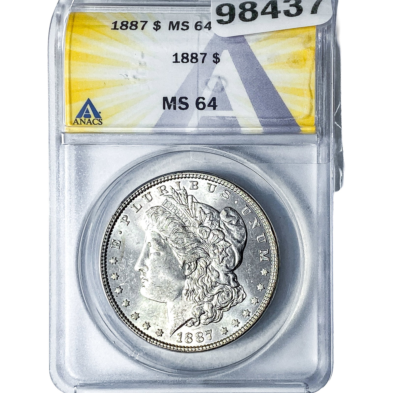 1887 Morgan Silver Dollar ANACS MS64