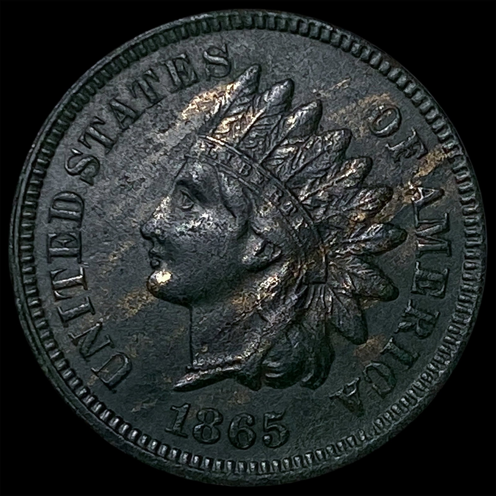 1865 Indian Head Cent CHOICE AU: 1865 Indian Head Cent CHOICE AU