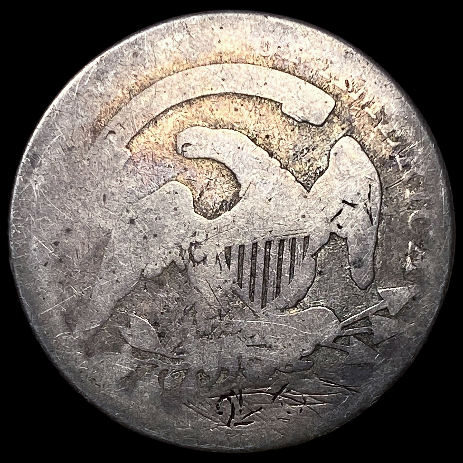 1821 Capped Bust Silver Half Dollar NICELY CIRCULATED - 2