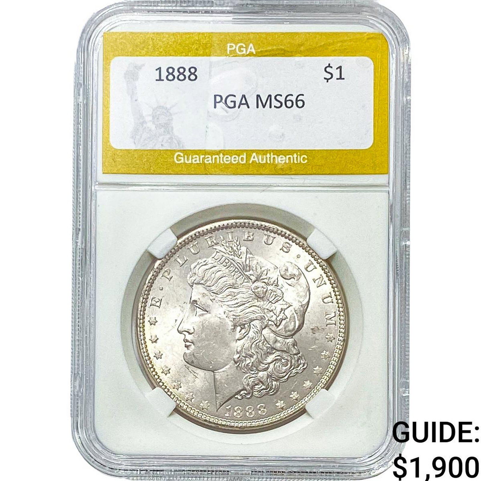 1888 Morgan Silver Dollar PGA MS66: 1888 Morgan Silver Dollar PGA MS66